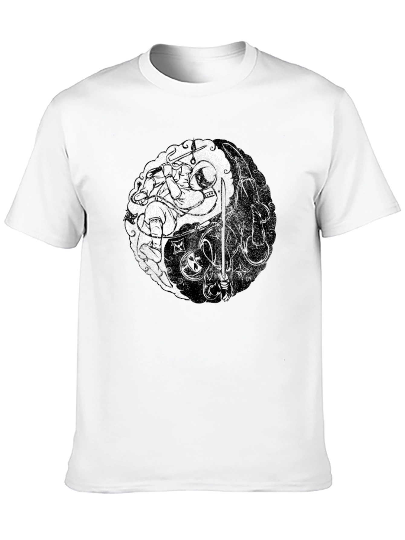 Yin Yang Astronaut Ninja Graphic Tee