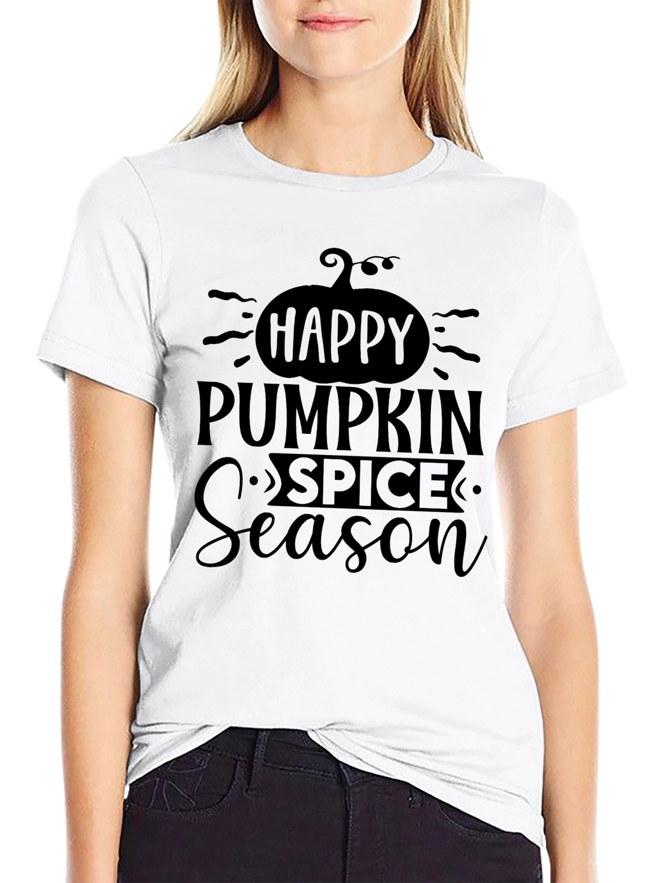 Happy Pumpkin Spice Season Black T-Shirt
