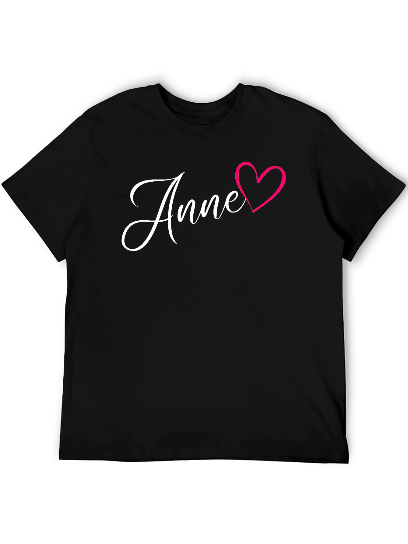 Anne Heart Graphic Black T-Shirt