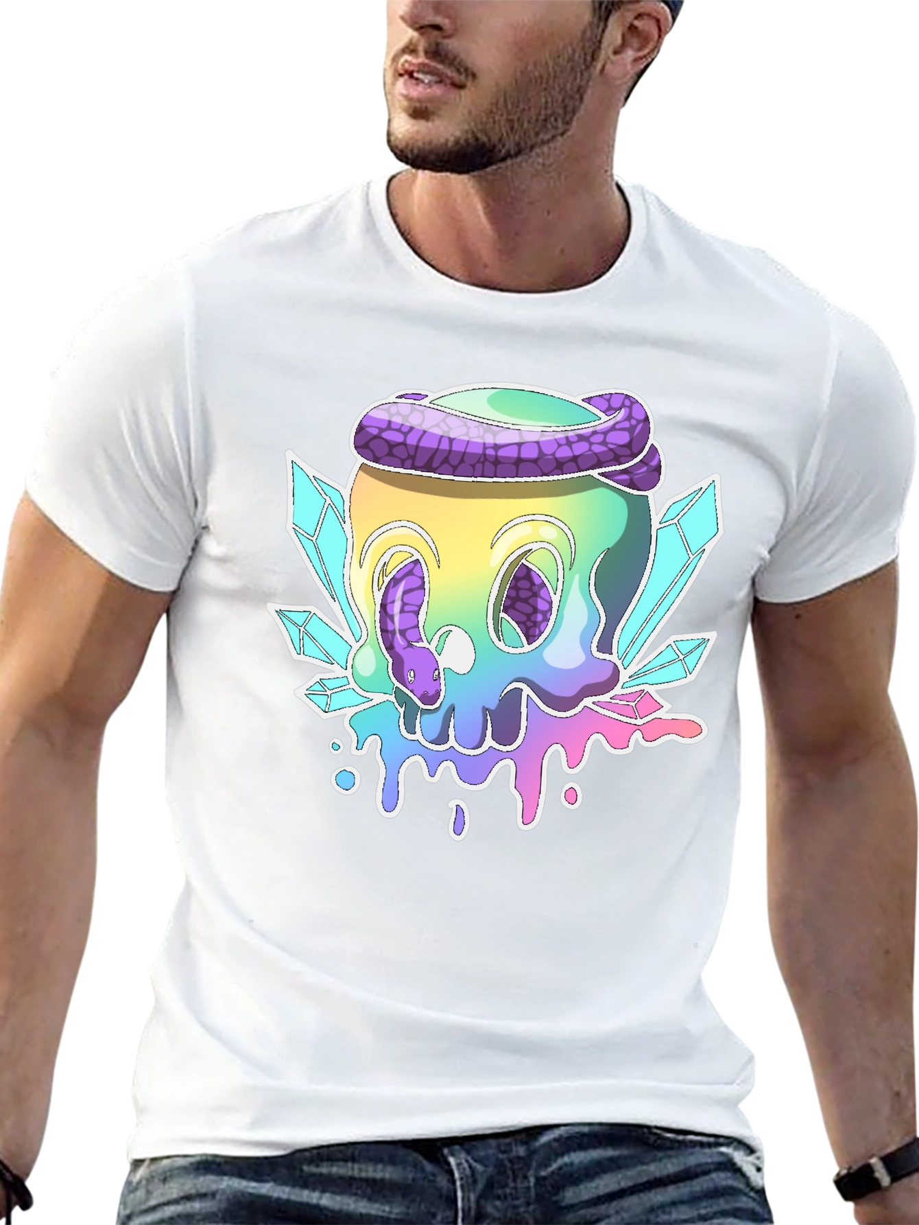 Skull & Snake Graphic T-Shirt