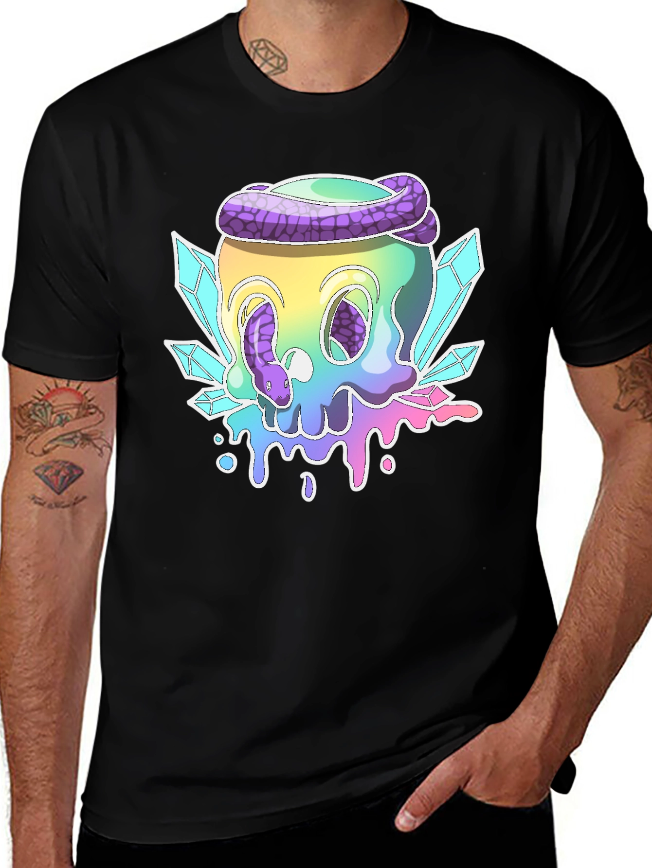 Skull & Snake Graphic T-Shirt