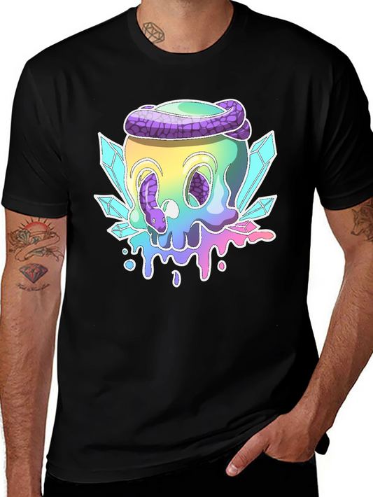 Skull & Snake Graphic T-Shirt