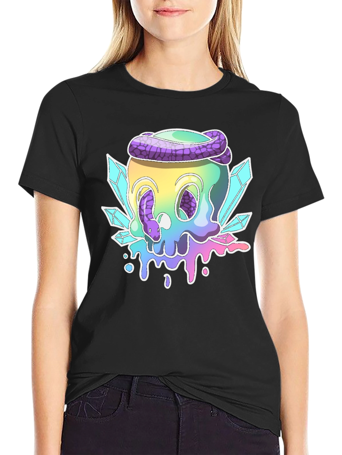 Skull & Snake Graphic T-Shirt