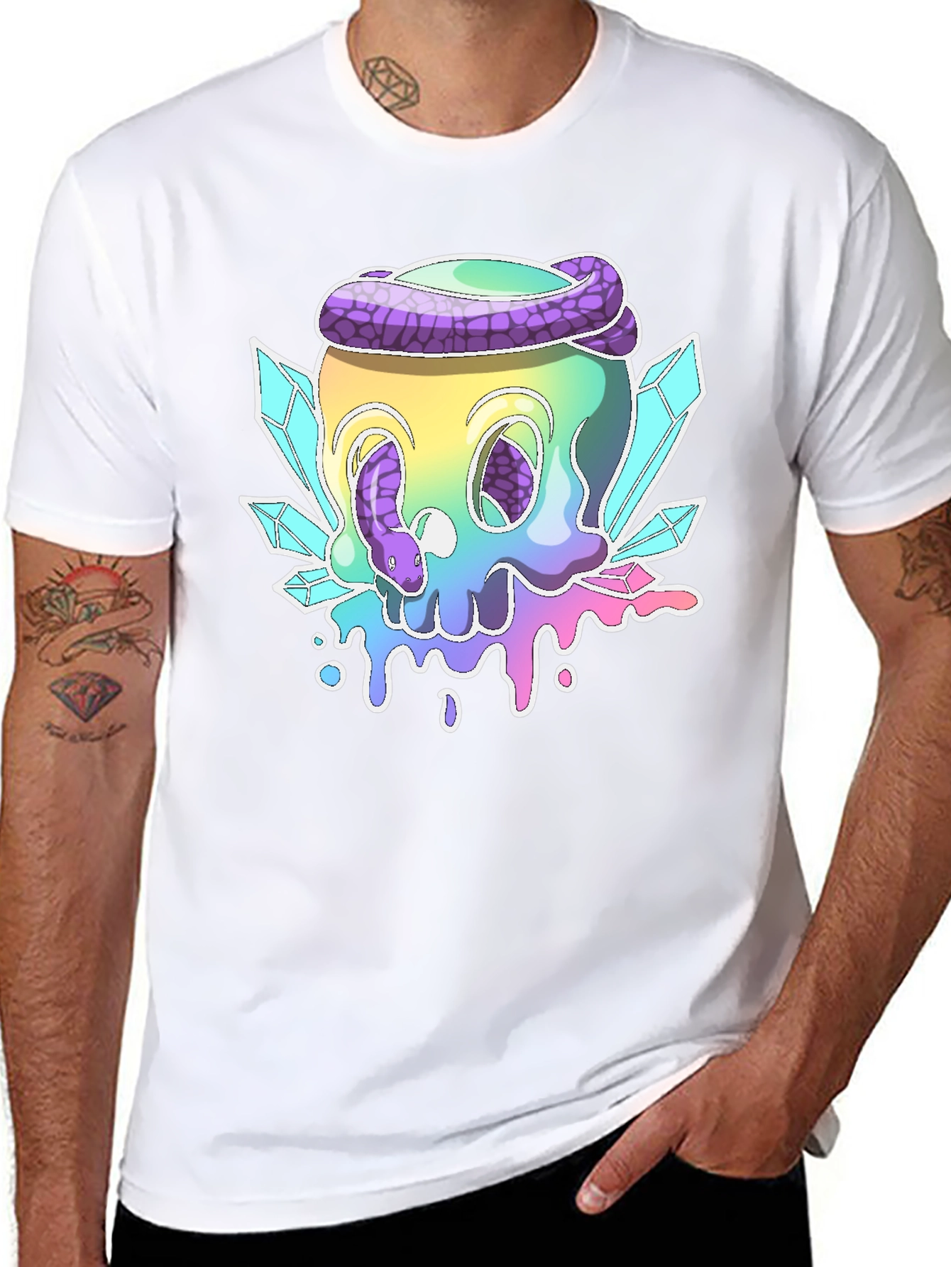 Skull & Snake Graphic T-Shirt
