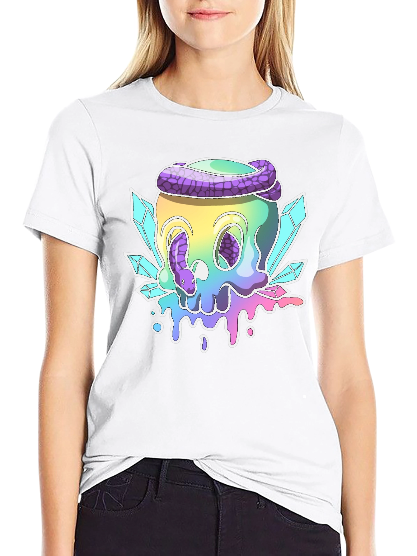 Skull & Snake Graphic T-Shirt
