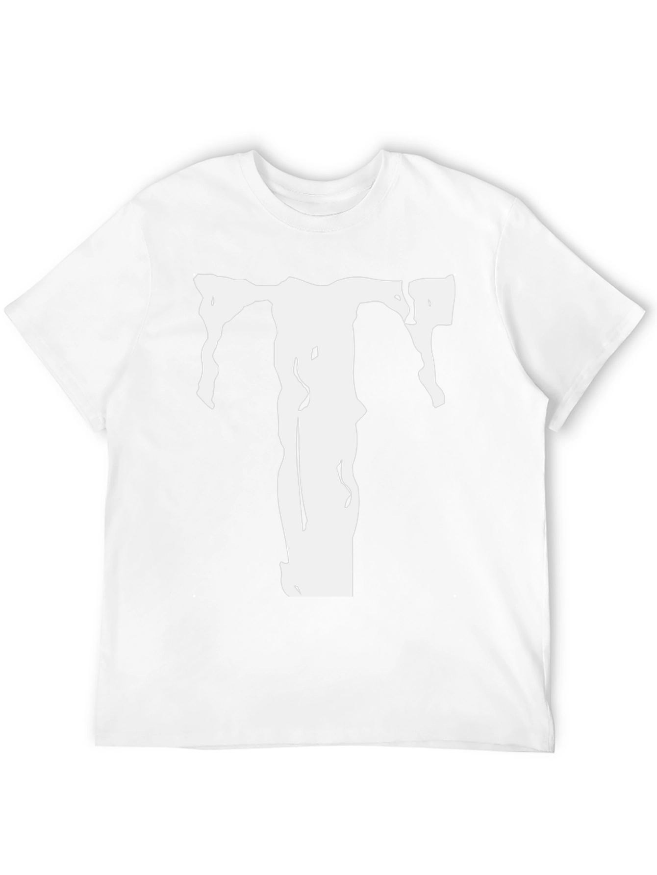 Black T-Shirt with White T Graphic