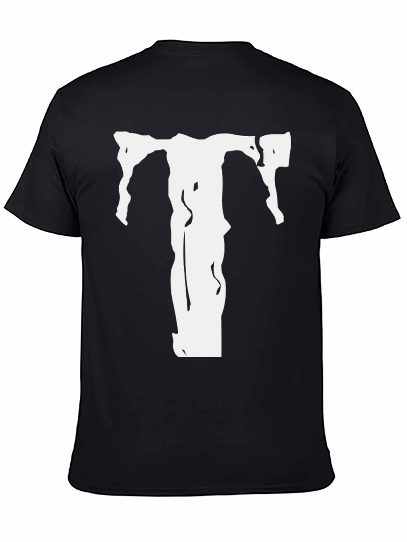 Black T-Shirt with White T Graphic