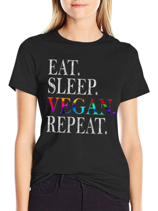 Eat Sleep Vegan Repeat T-Shirt