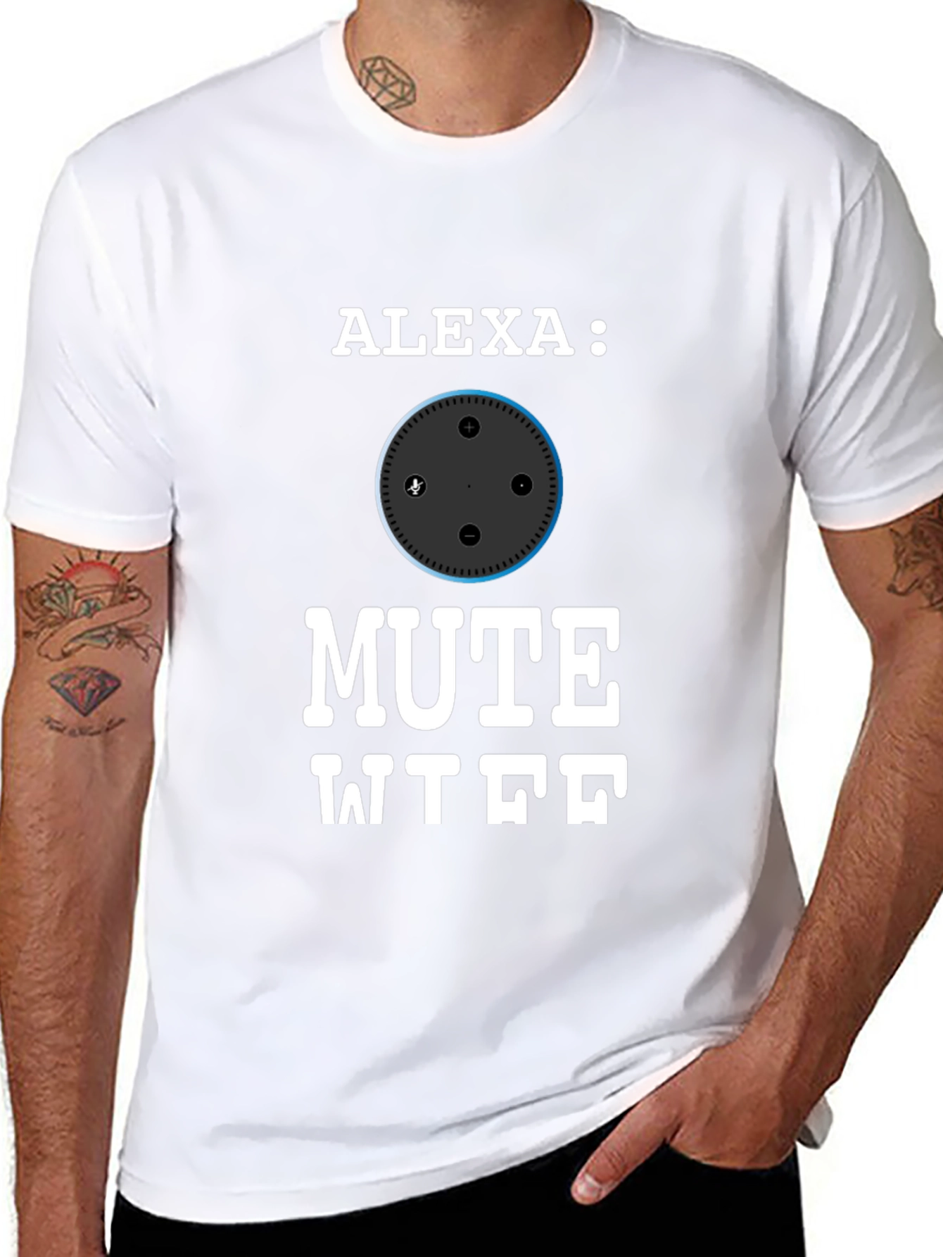 Alexa Mute WTF Funny T-Shirt