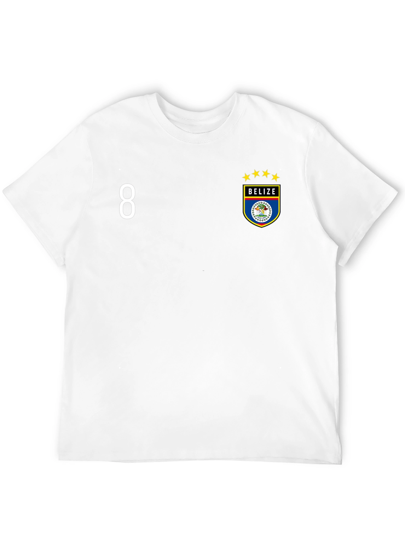Belize Soccer Jersey Style Black T-Shirt