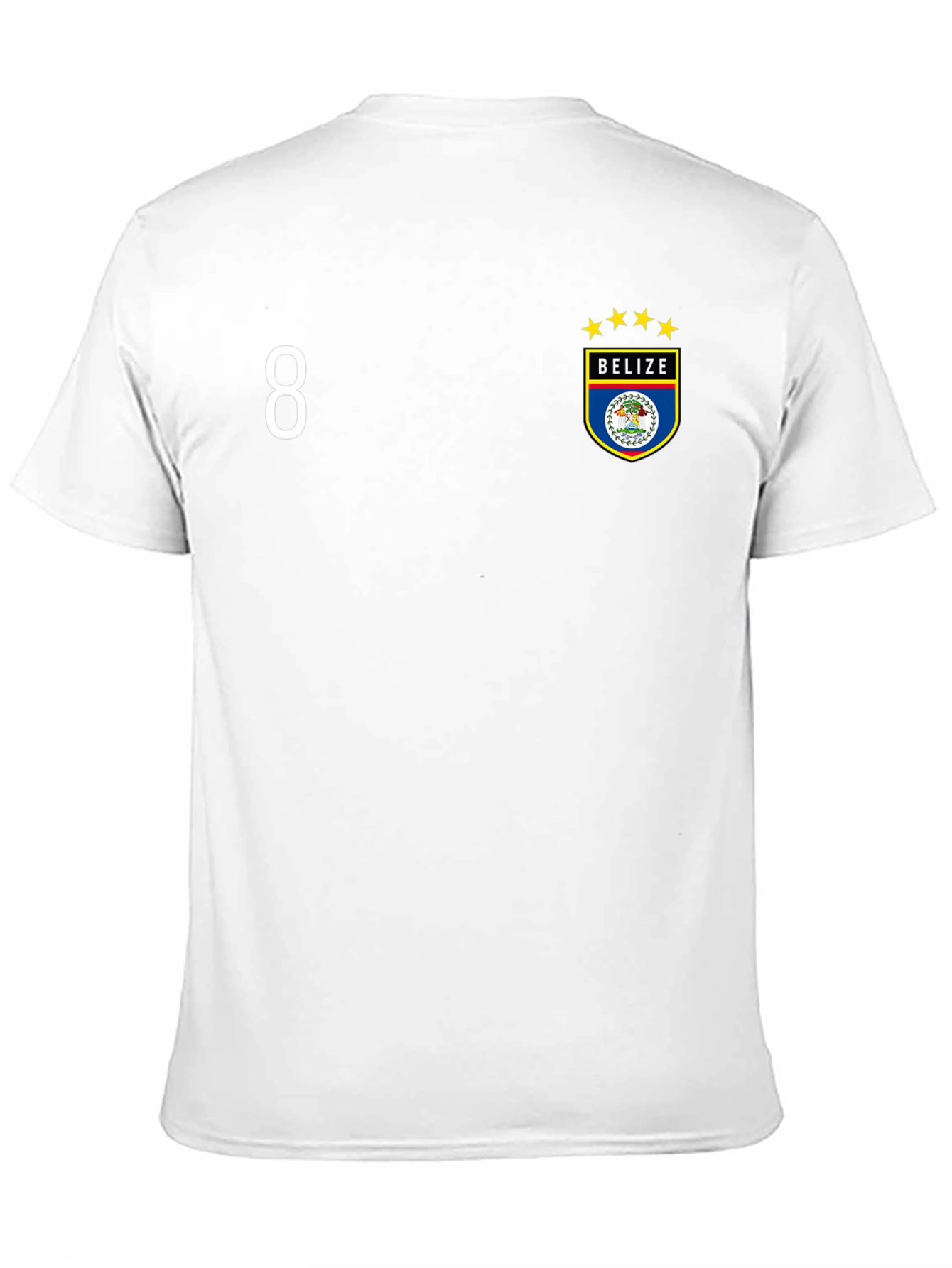 Belize Soccer Jersey Style Black T-Shirt