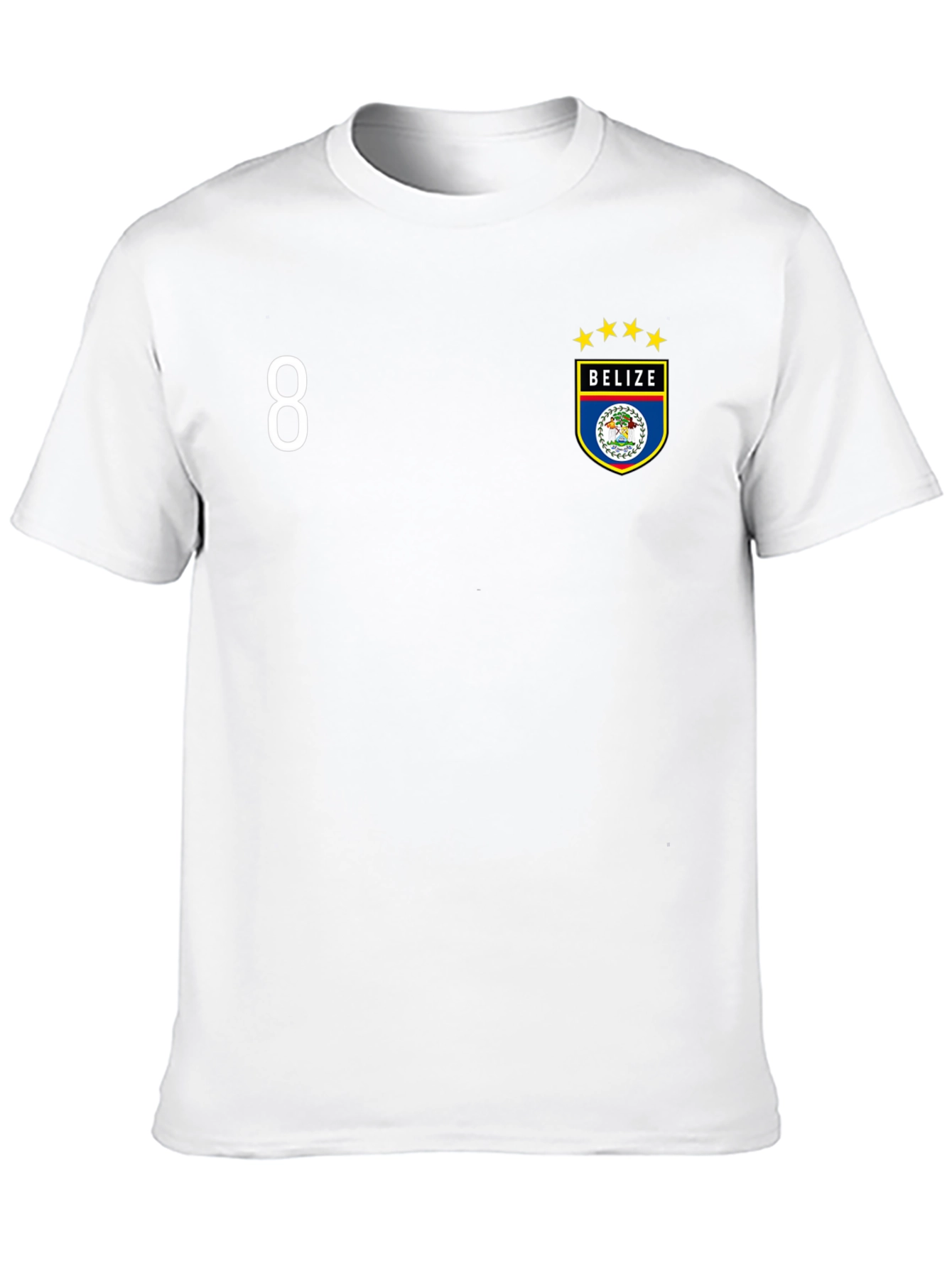 Belize Soccer Jersey Style Black T-Shirt