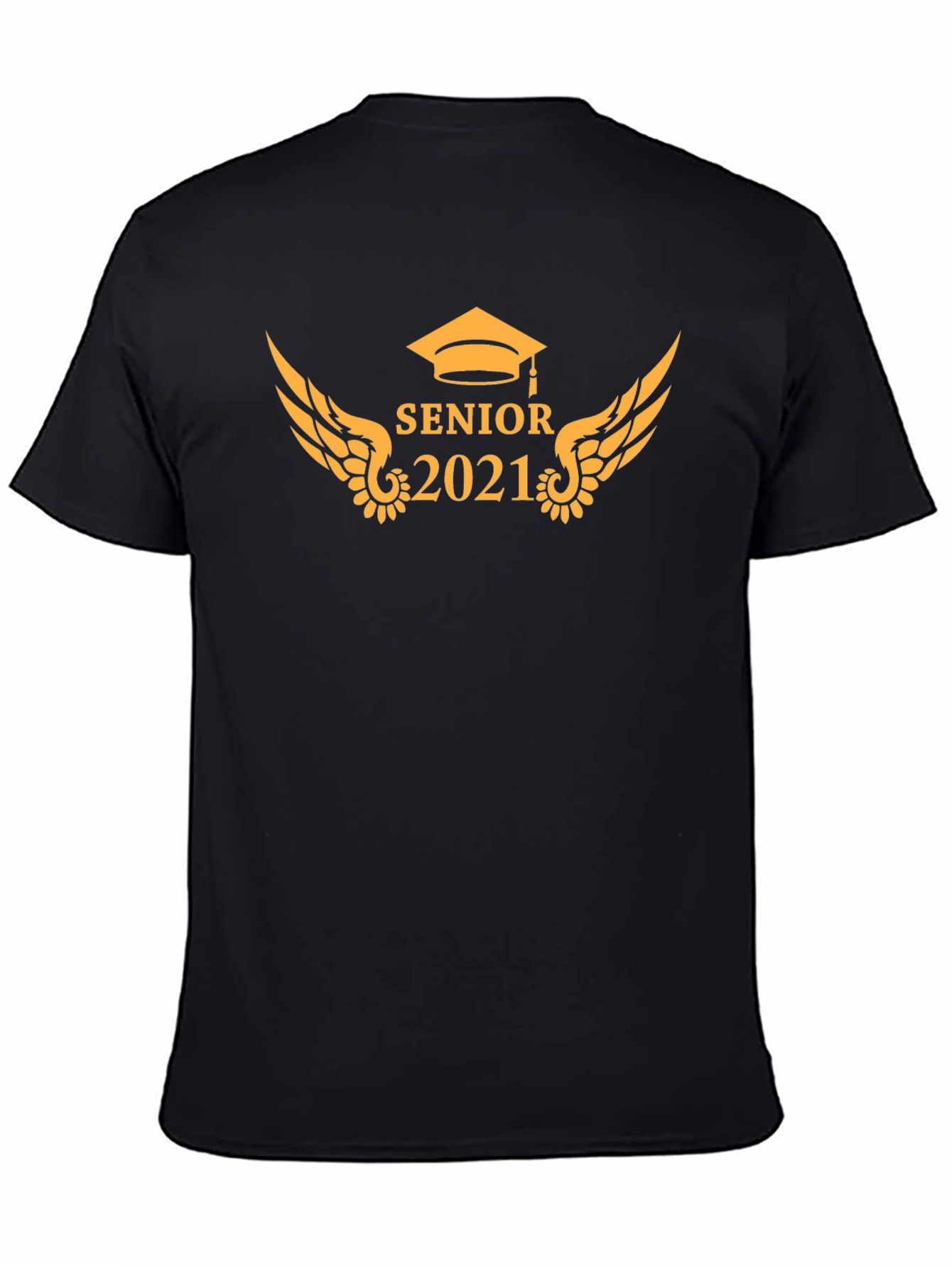 Senior 2021 Black Graphic T-Shirt