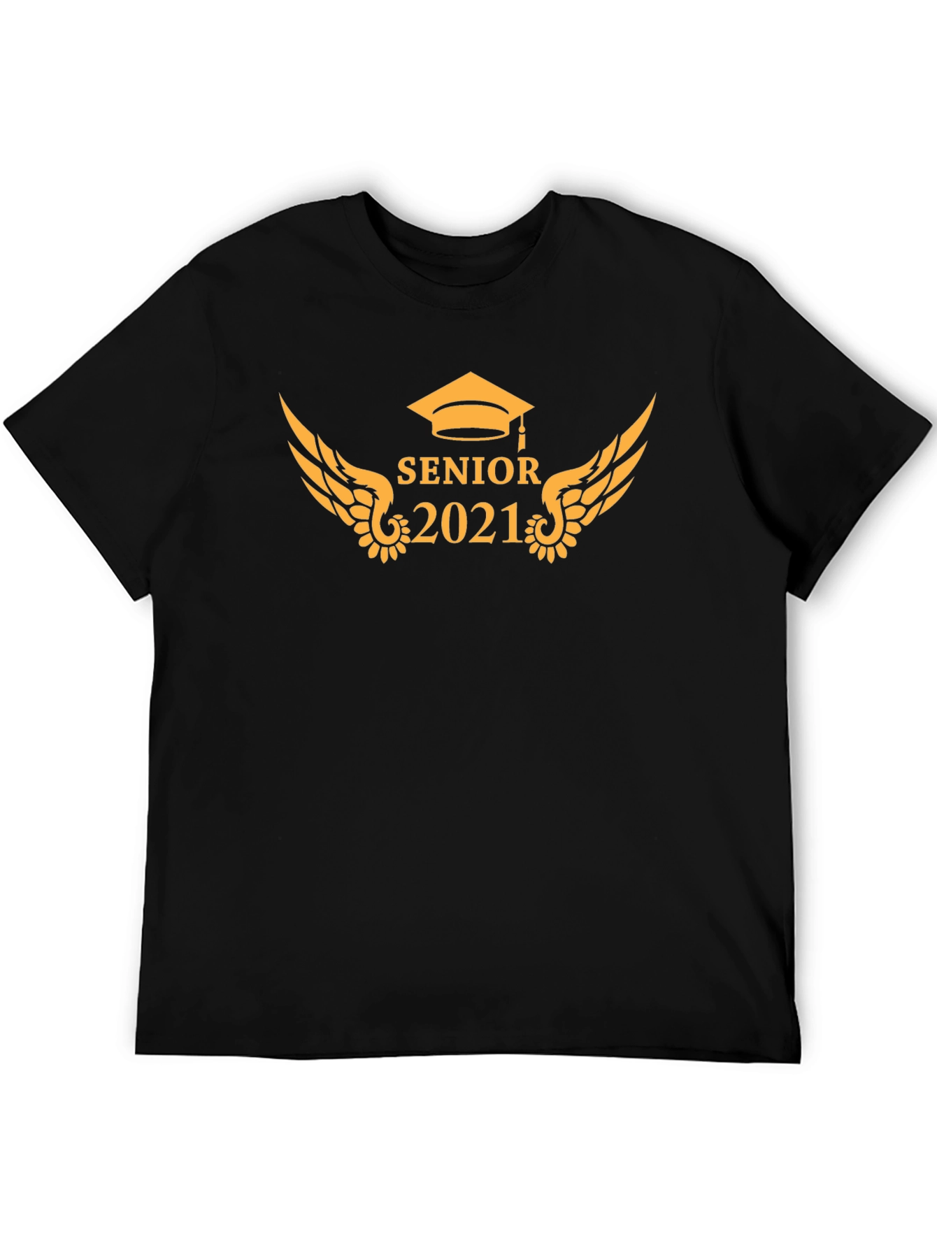 Senior 2021 Black Graphic T-Shirt