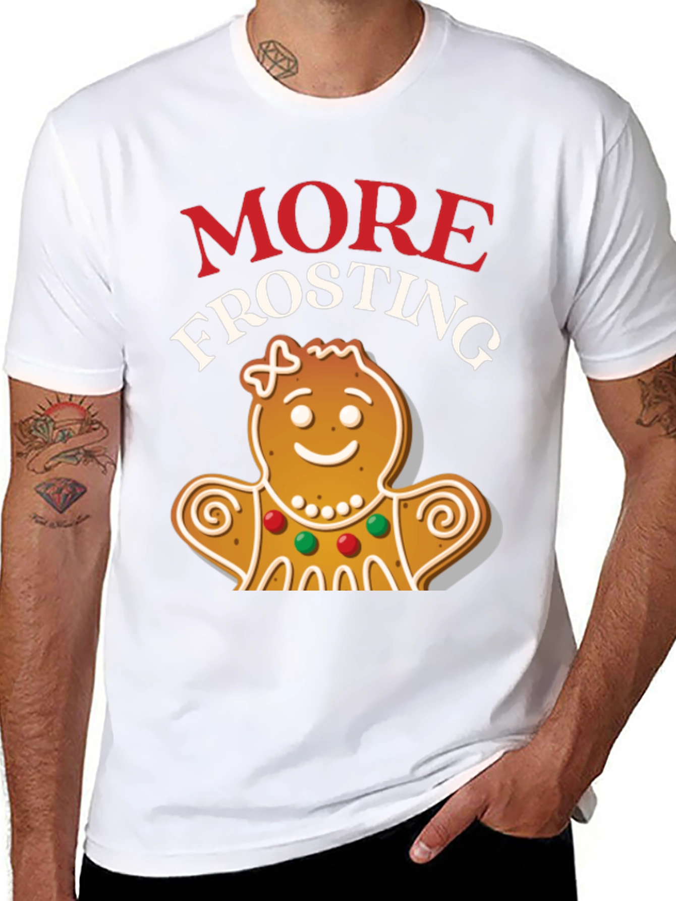 More Frosting Gingerbread Christmas Graphic Tee