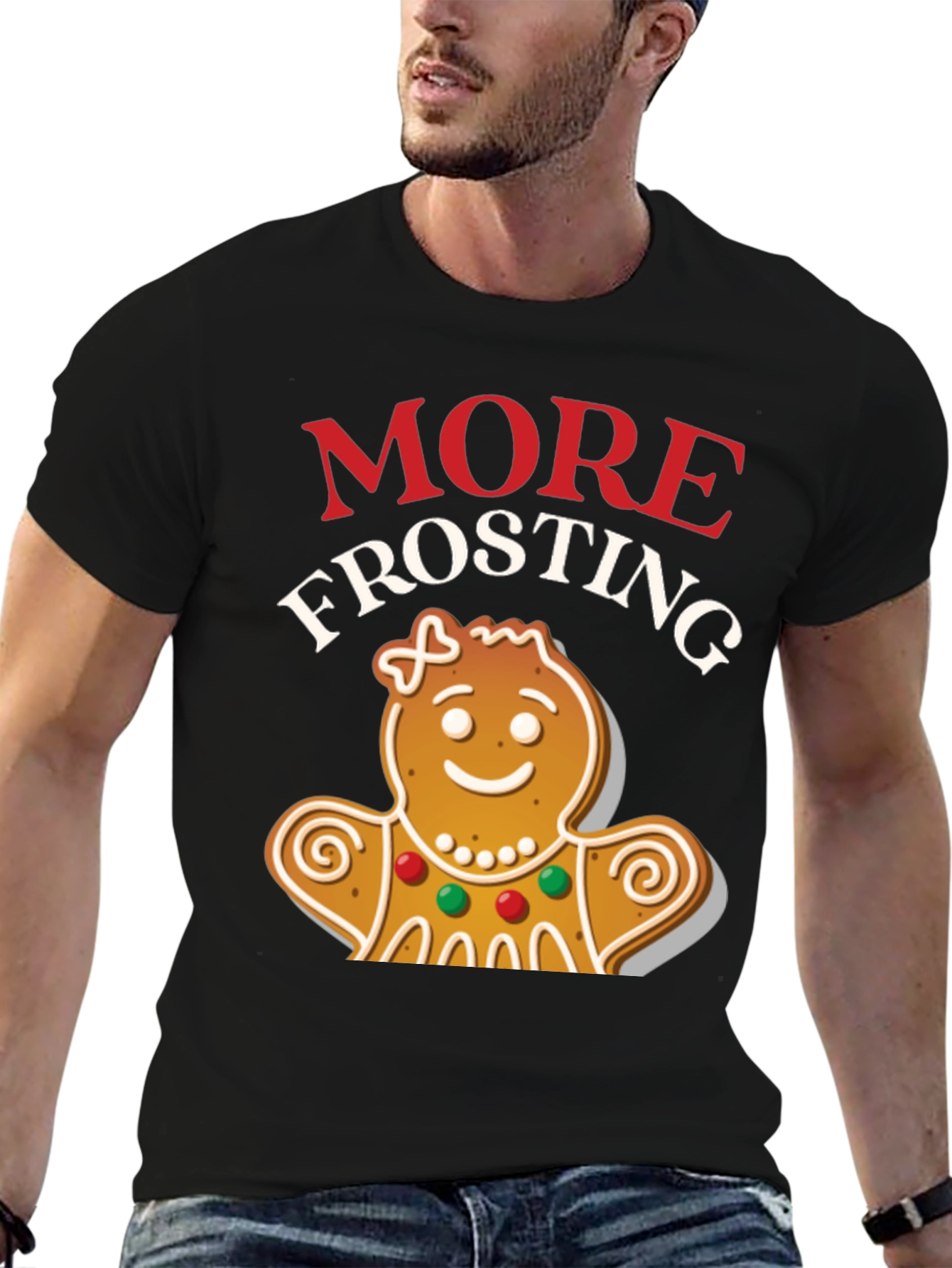 More Frosting Gingerbread Christmas Graphic Tee