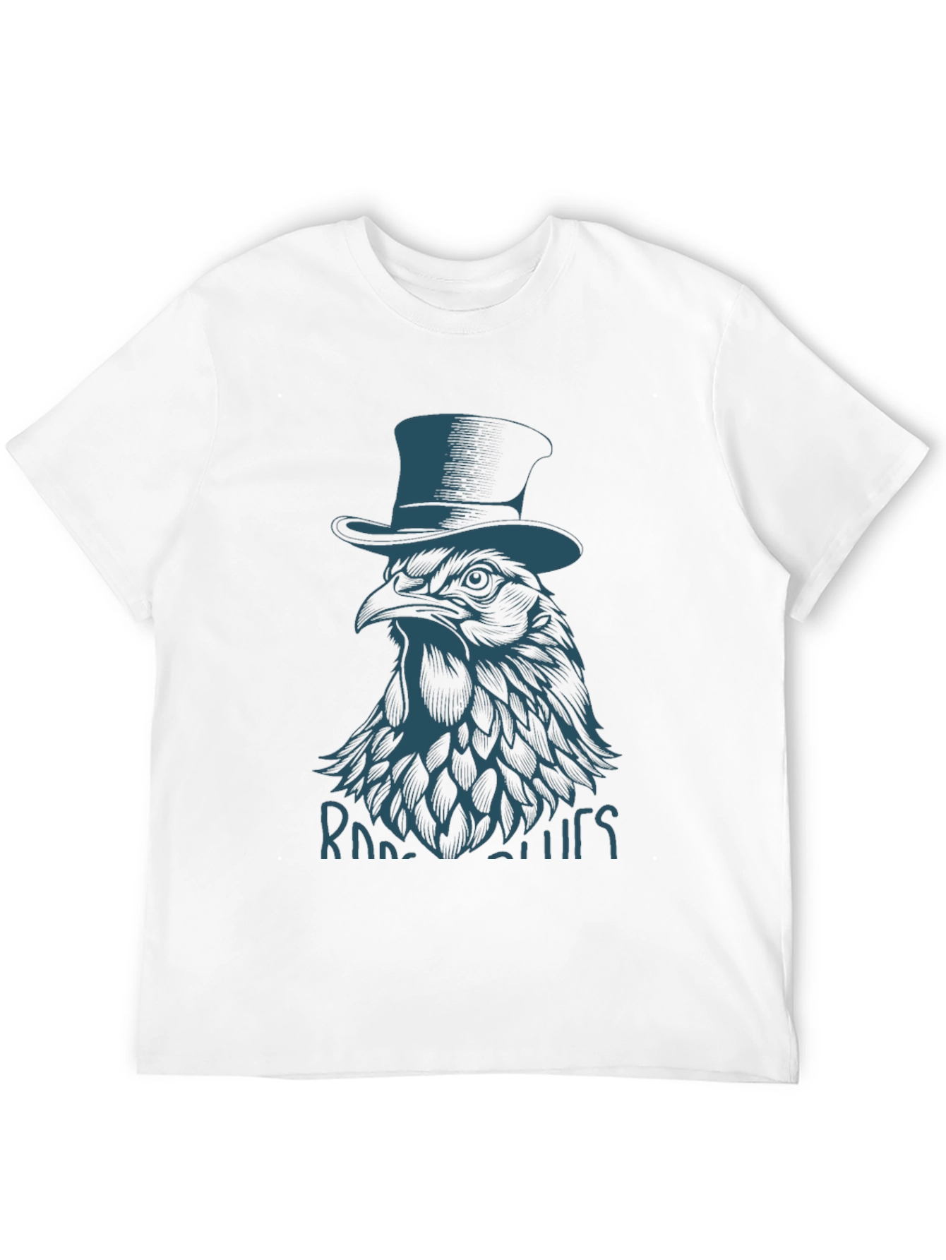 Rooster Blues Graphic T-Shirt - Black