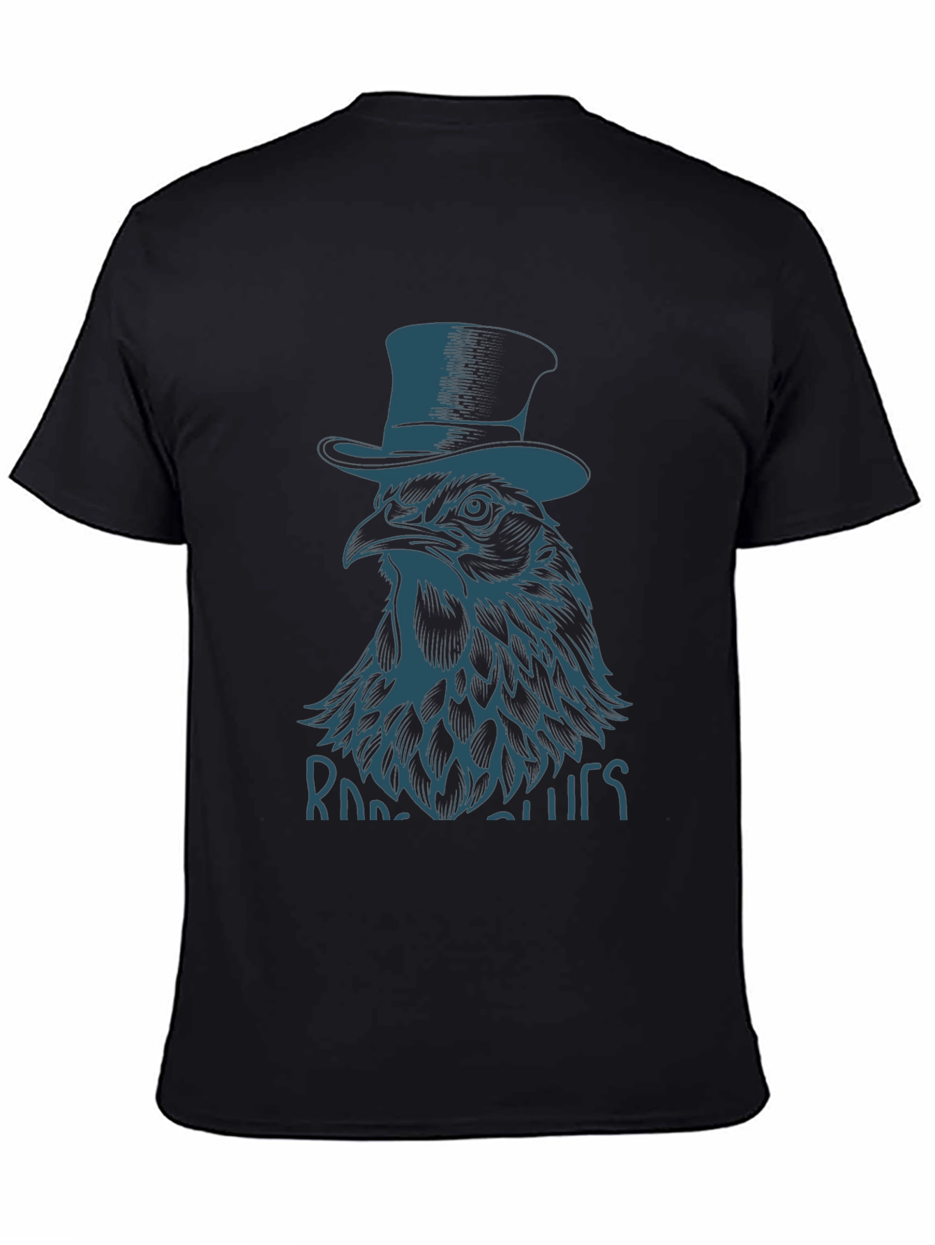 Rooster Blues Graphic T-Shirt - Black