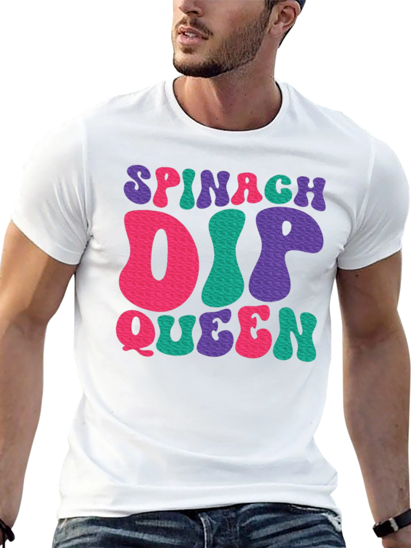 Spinach Dip Queen Graphic T-Shirt - Retro Style