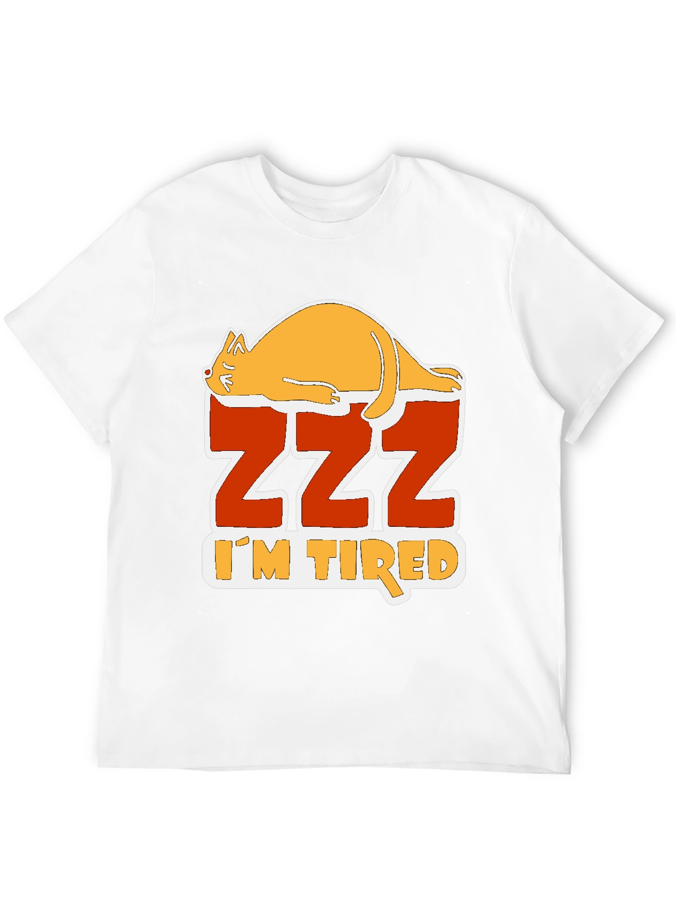 Funny Cat Zzz Im Tired Graphic T-Shirt