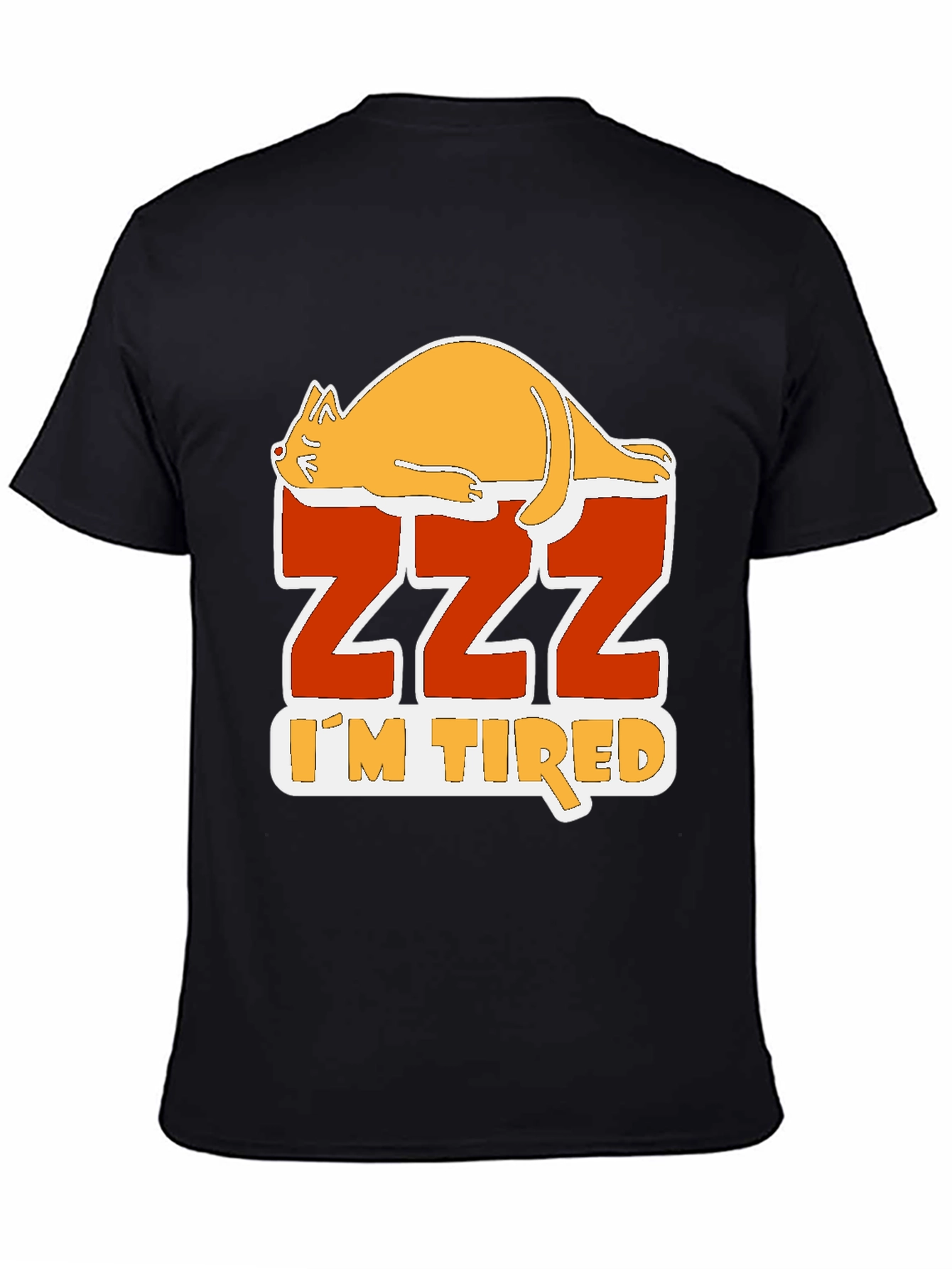 Funny Cat Zzz Im Tired Graphic T-Shirt