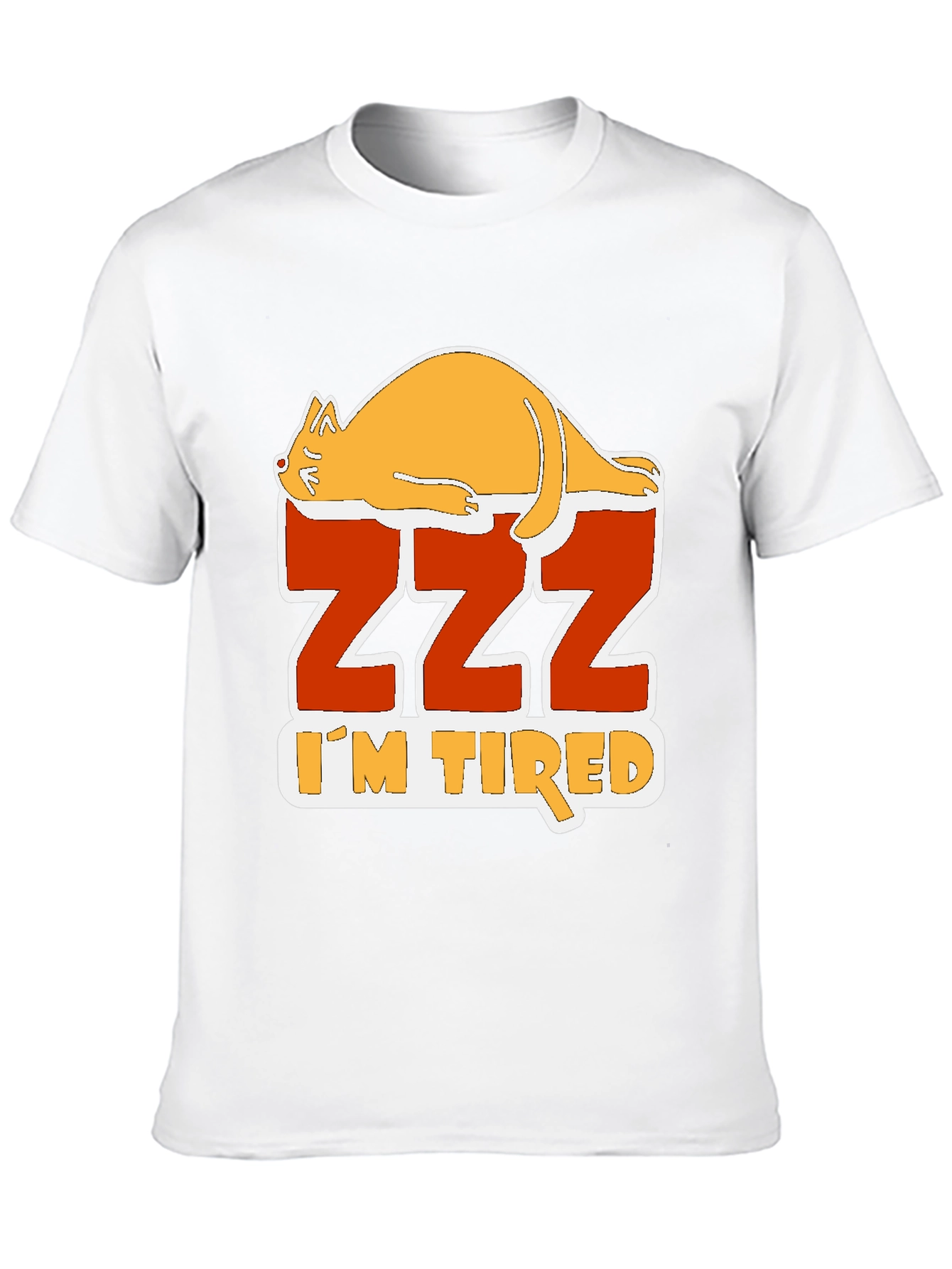 Funny Cat Zzz Im Tired Graphic T-Shirt