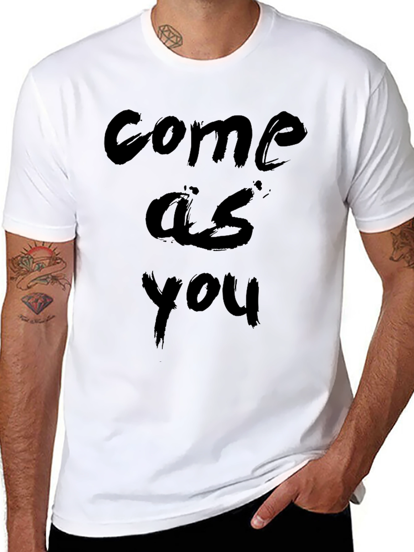 Come As You Are Black Tee