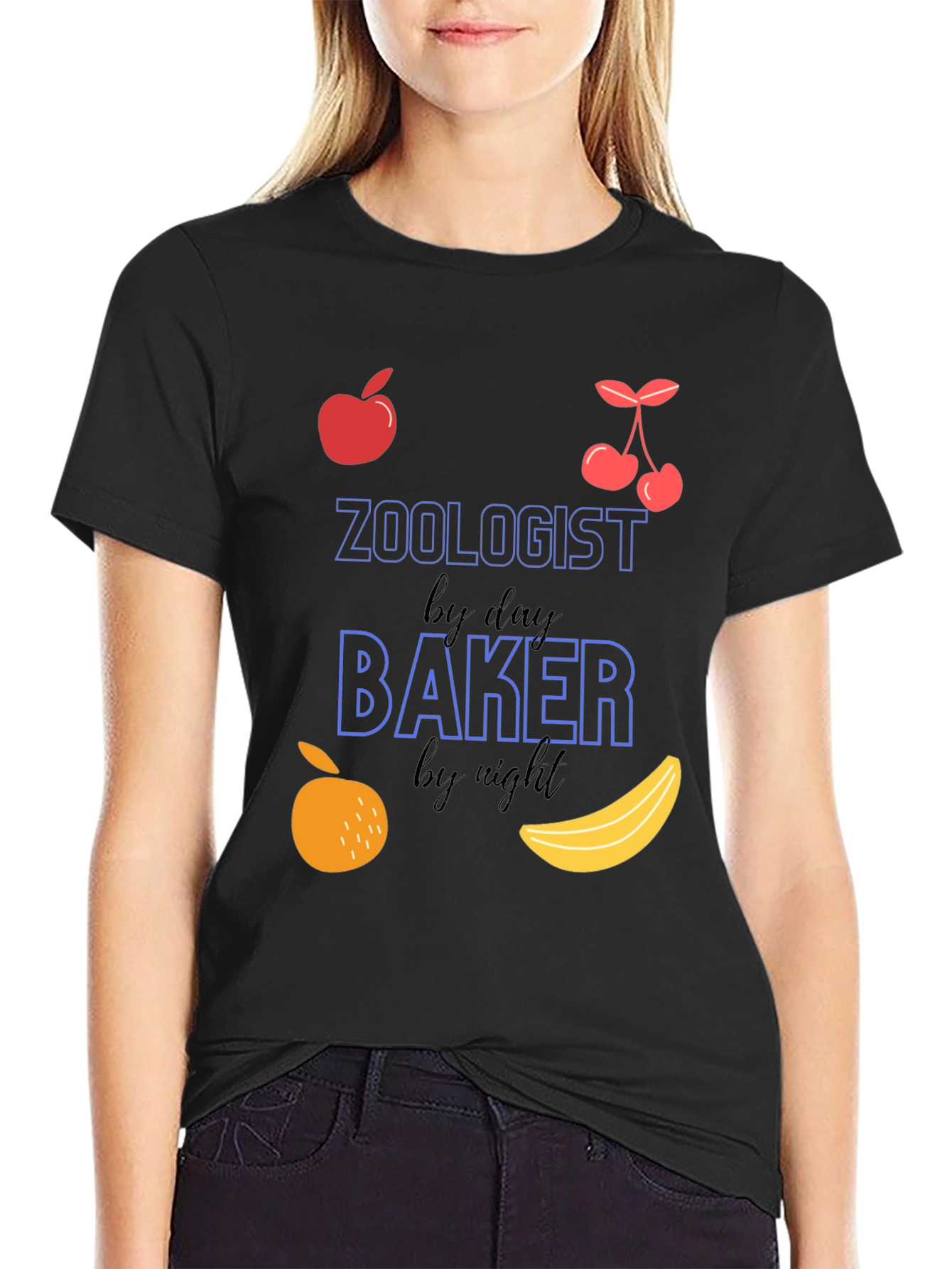 Zoologist by Day Baker by Night Funny T-Shirt