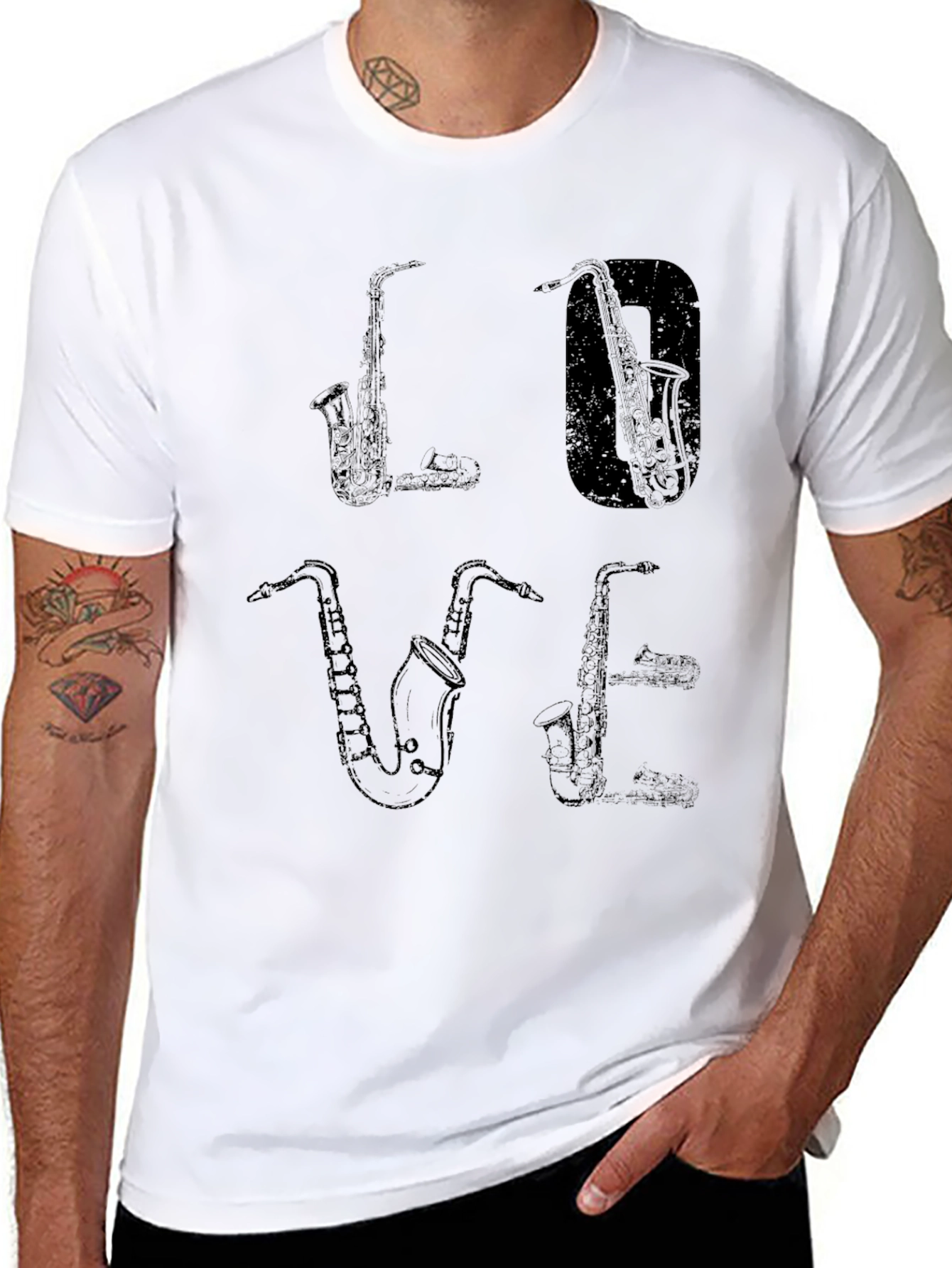 Saxophone Love T-Shirt - Music Lovers Tee