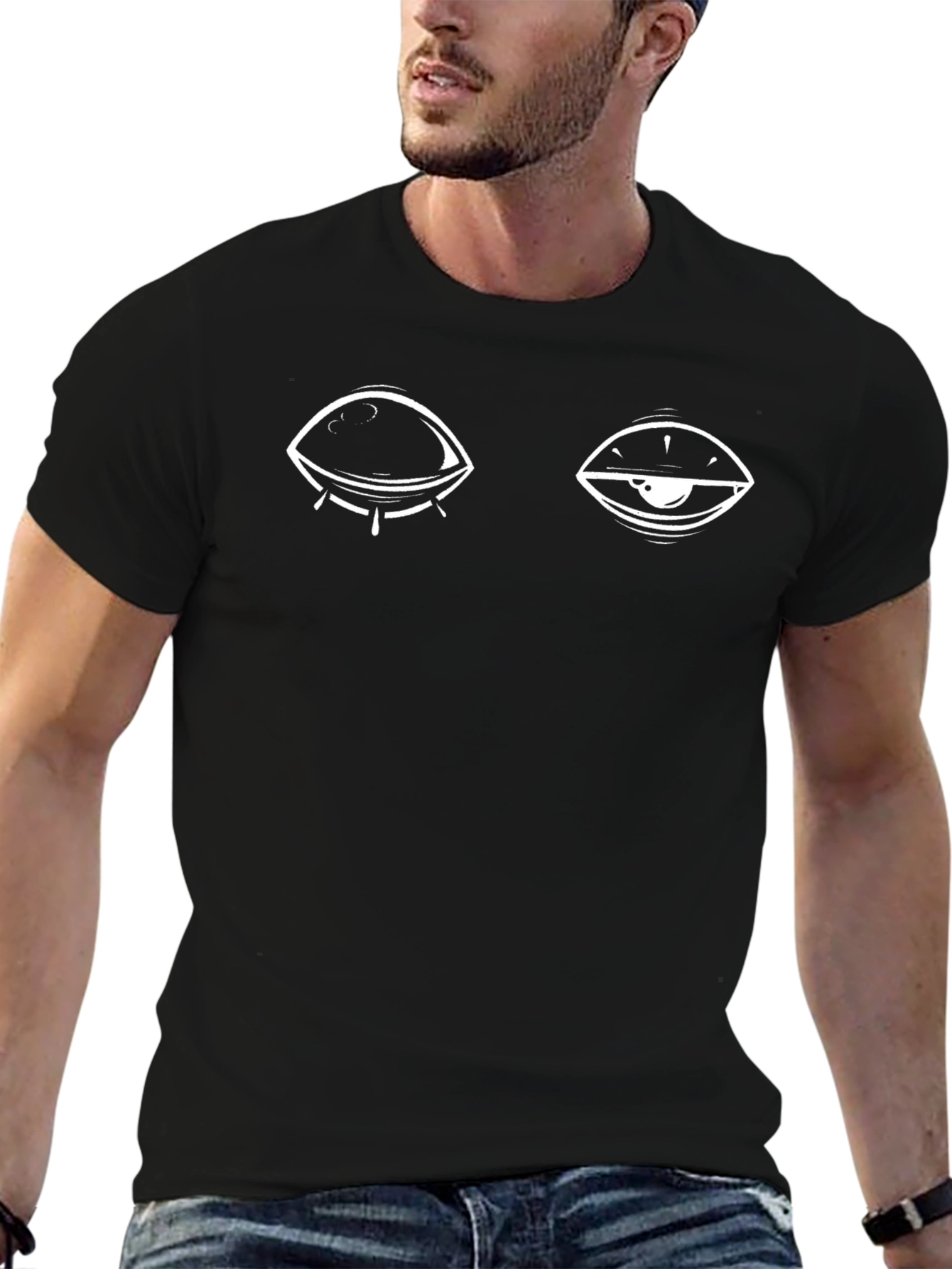 Eye Graphic Black T-Shirt - Unique Design