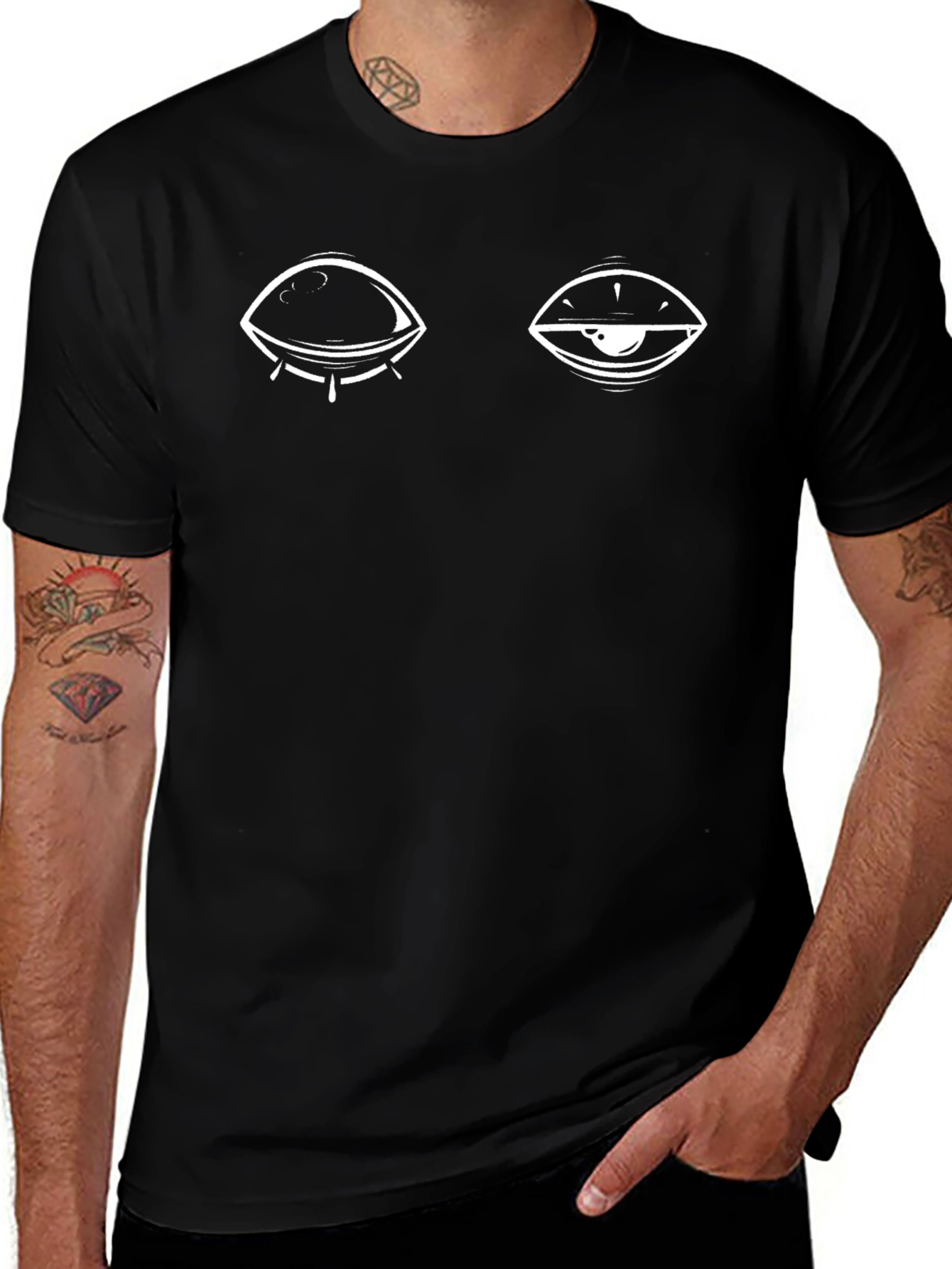 Eye Graphic Black T-Shirt - Unique Design