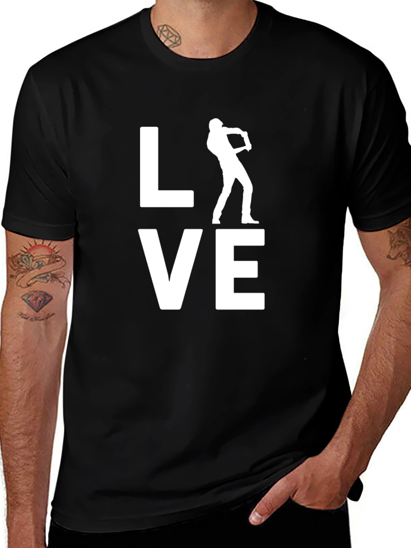 Love Baseball Black T-Shirt