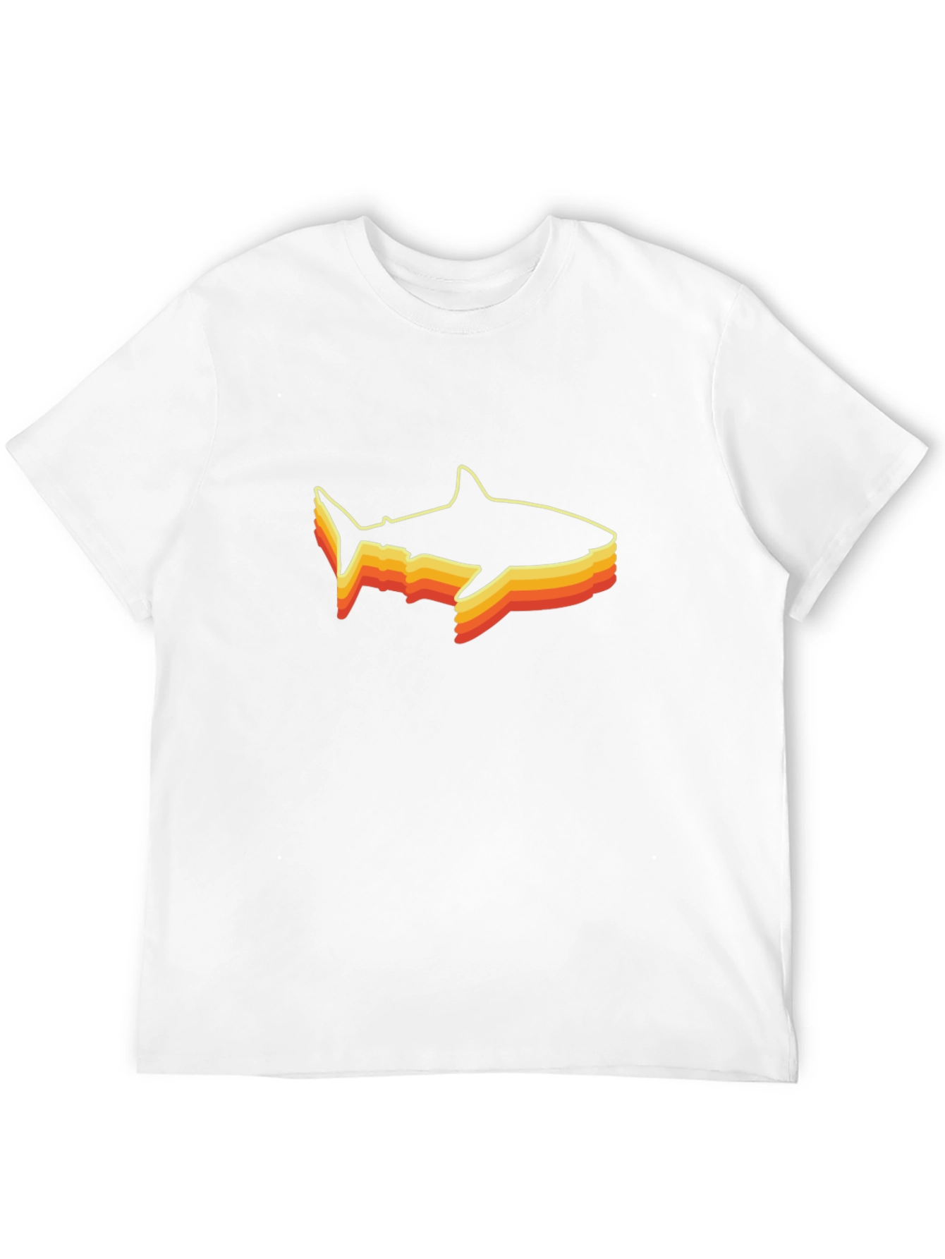 Retro Shark Graphic Black T-Shirt