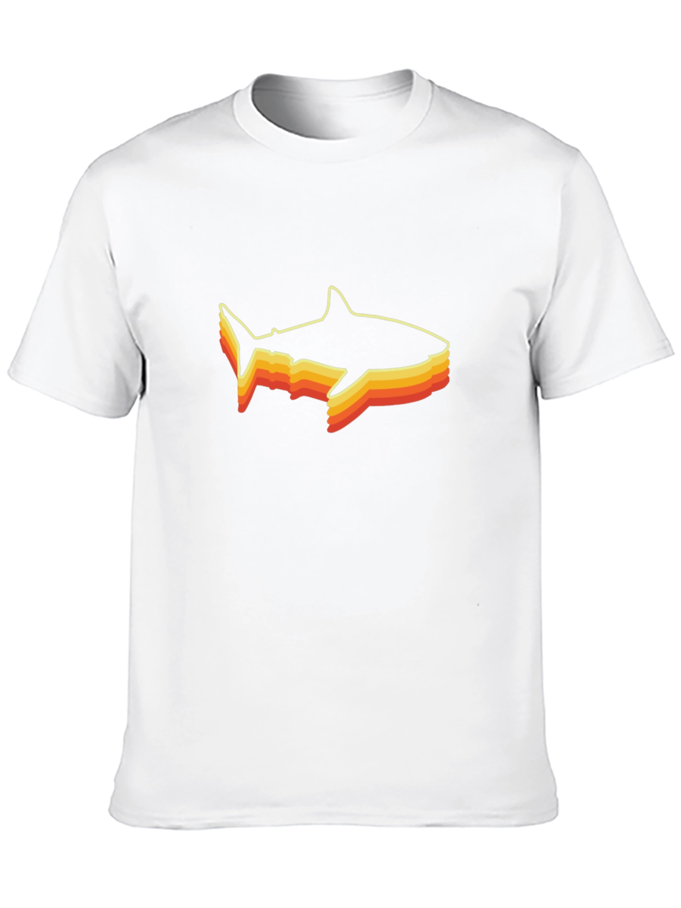Retro Shark Graphic Black T-Shirt