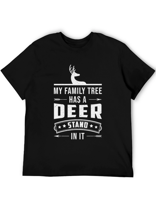 Deer Stand Family Tree Graphic Tee - Hunting Humor Shirt