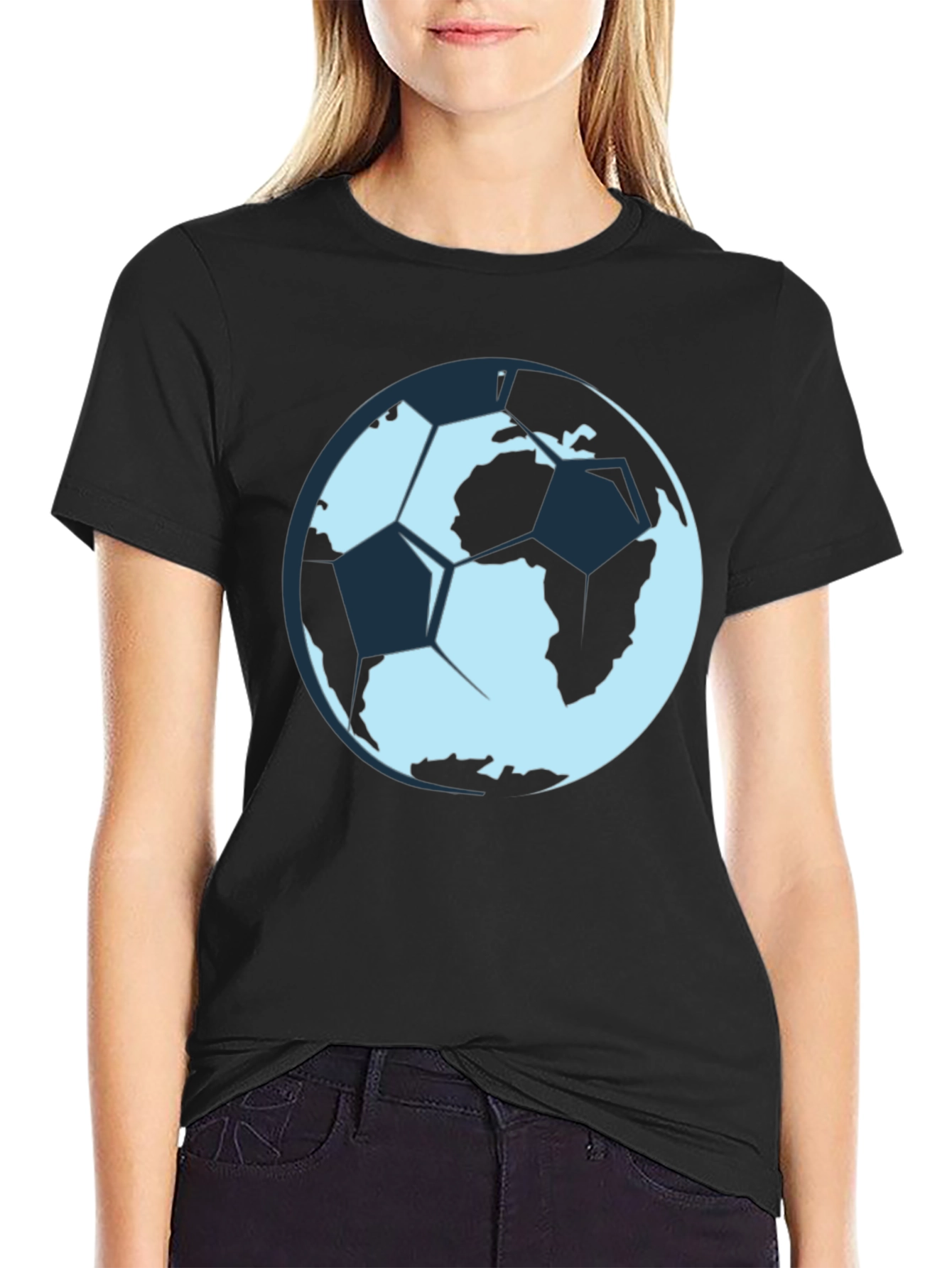 Earth Soccer Ball Graphic T-Shirt