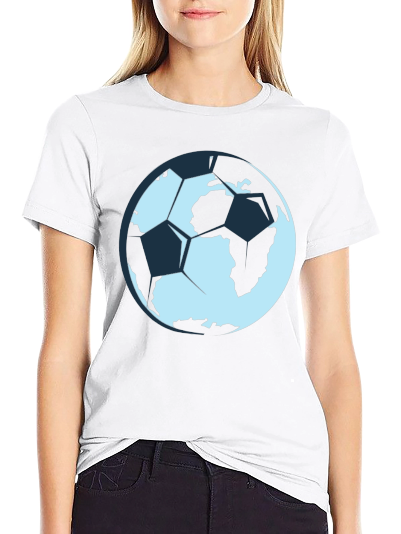 Earth Soccer Ball Graphic T-Shirt