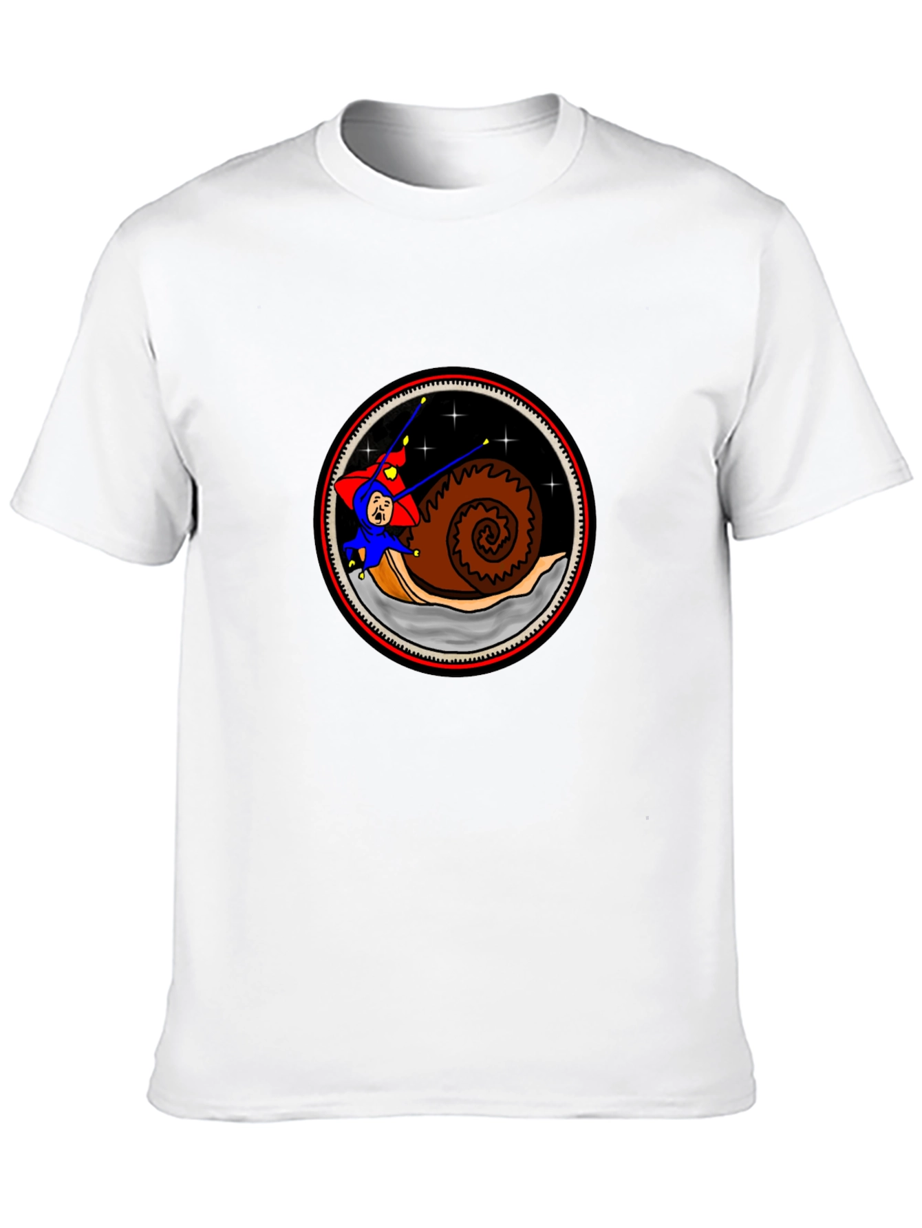 Snail Rider Graphic Tee - Unique Cartoon Design