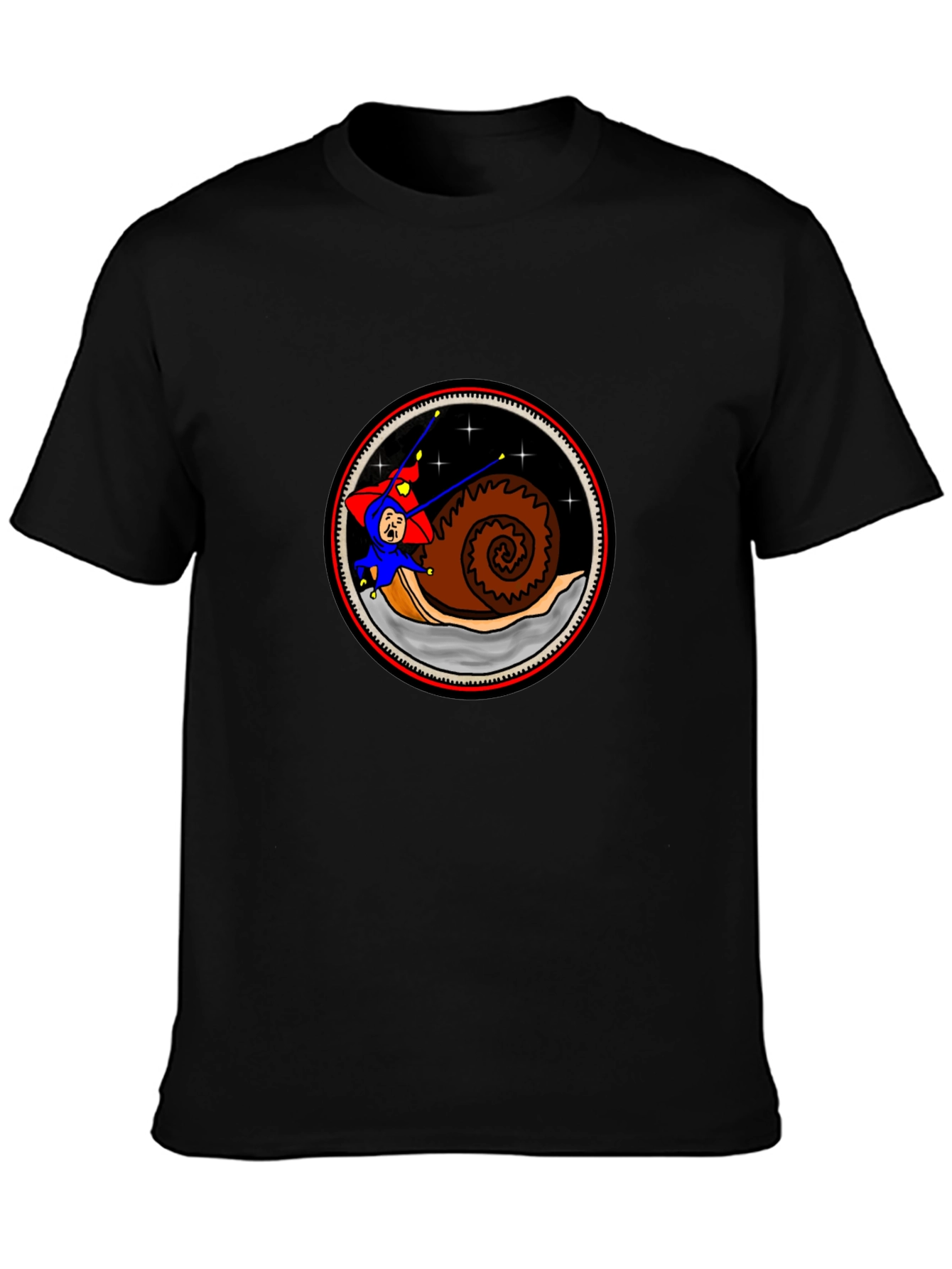 Snail Rider Graphic Tee - Unique Cartoon Design