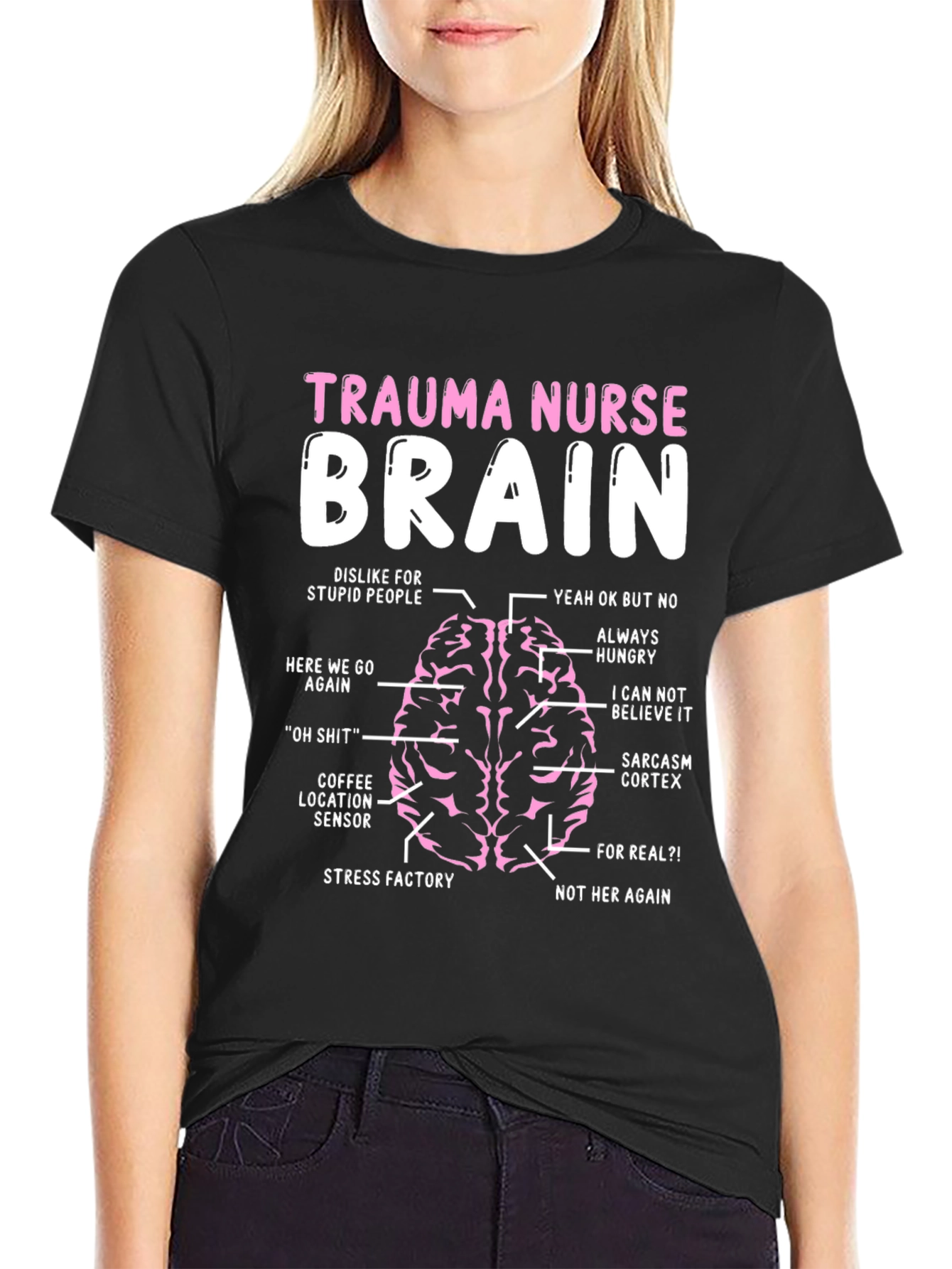 Trauma Nurse Brain T-Shirt - Funny Nursing Tee