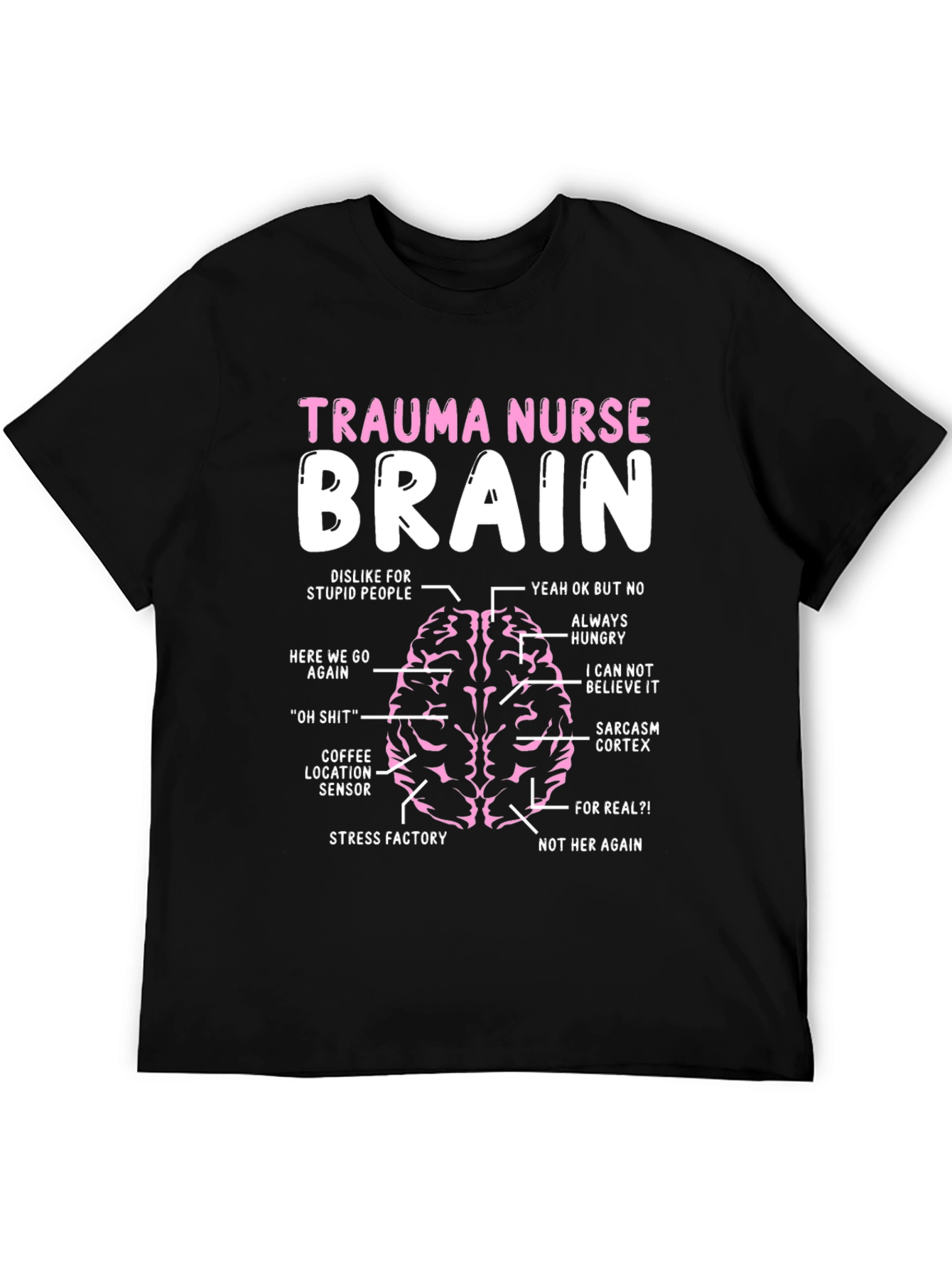 Trauma Nurse Brain T-Shirt - Funny Nursing Tee