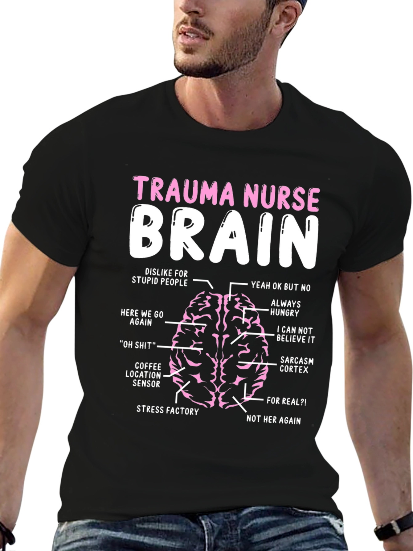 Trauma Nurse Brain T-Shirt - Funny Nursing Tee