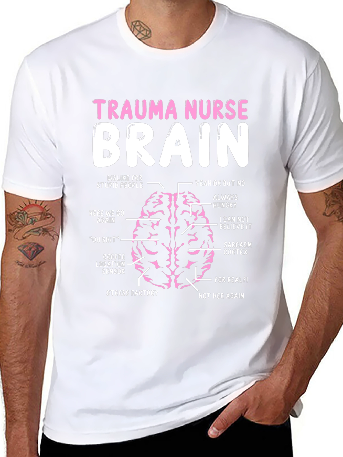 Trauma Nurse Brain T-Shirt - Funny Nursing Tee