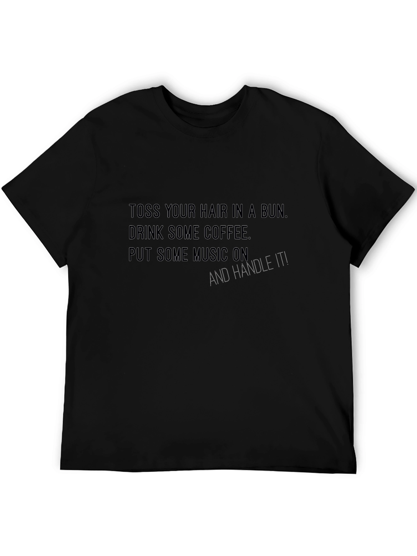 Toss Hair Coffee Music Graphic Tee