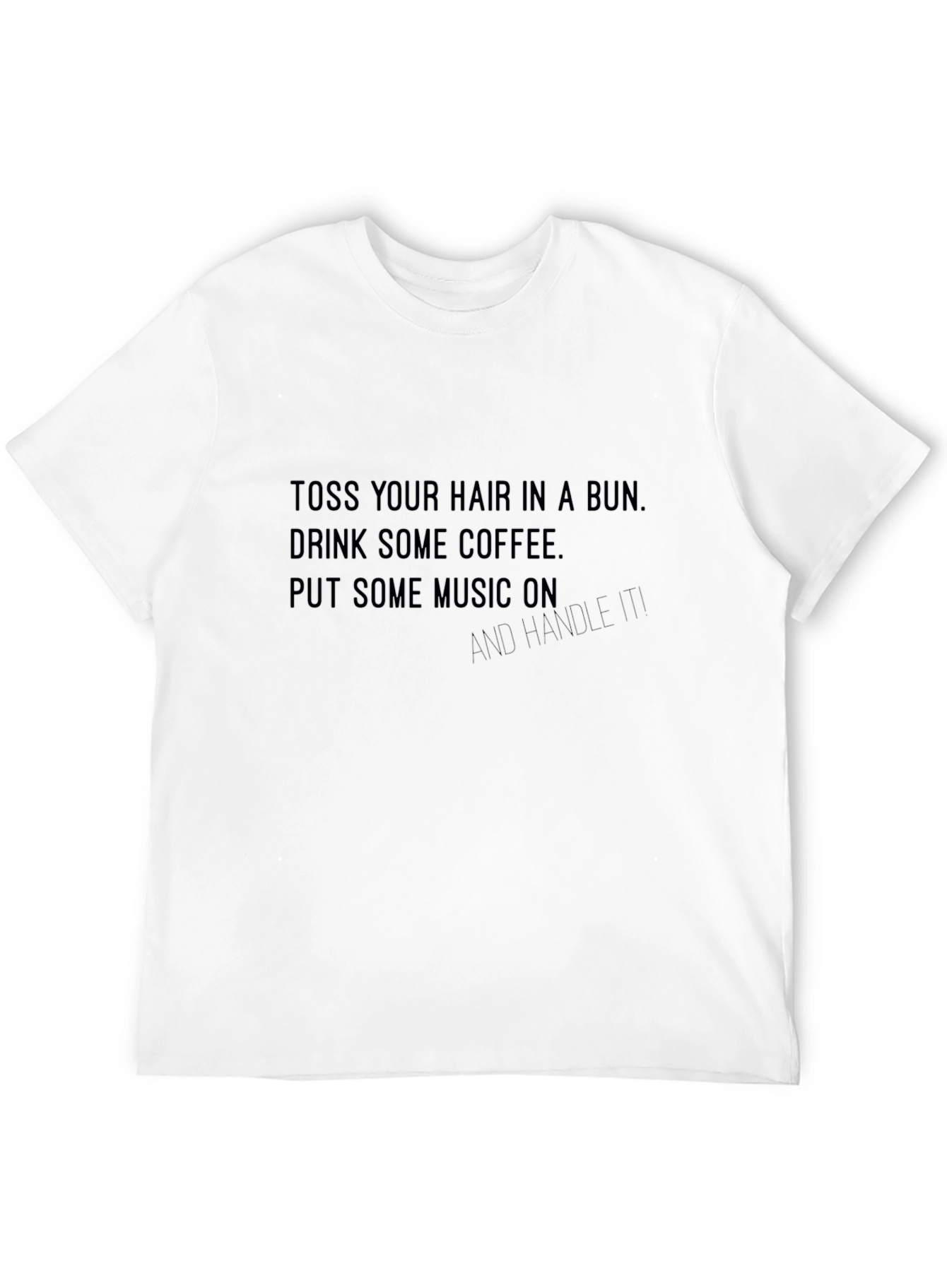 Toss Hair Coffee Music Graphic Tee