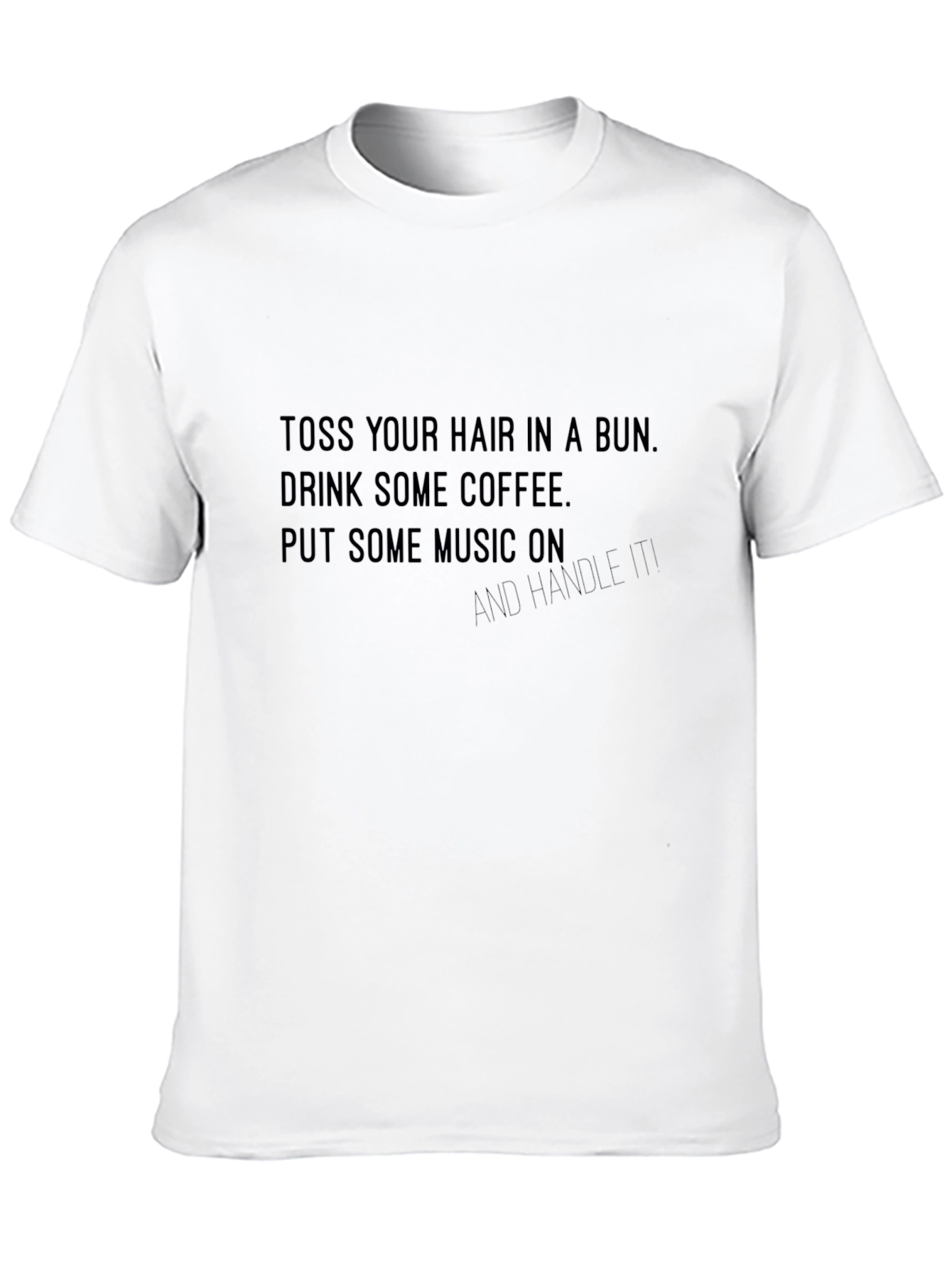 Toss Hair Coffee Music Graphic Tee