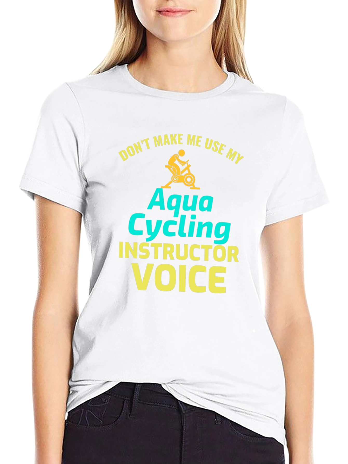 Aqua Cycling Instructor T-Shirt - Funny Fitness Tee