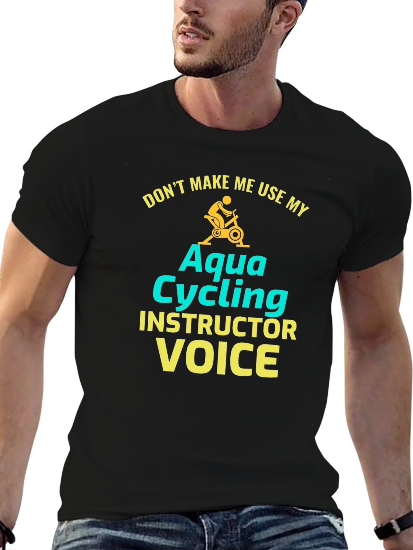 Aqua Cycling Instructor T-Shirt - Funny Fitness Tee