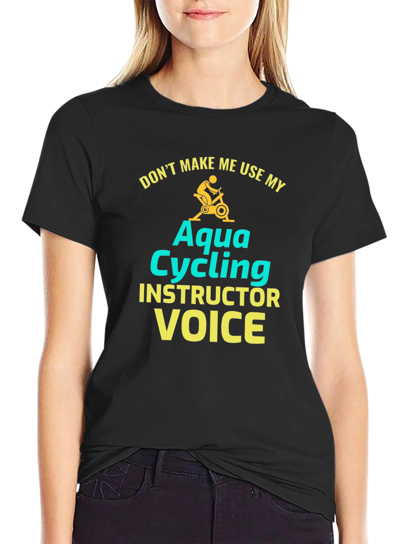 Aqua Cycling Instructor T-Shirt - Funny Fitness Tee