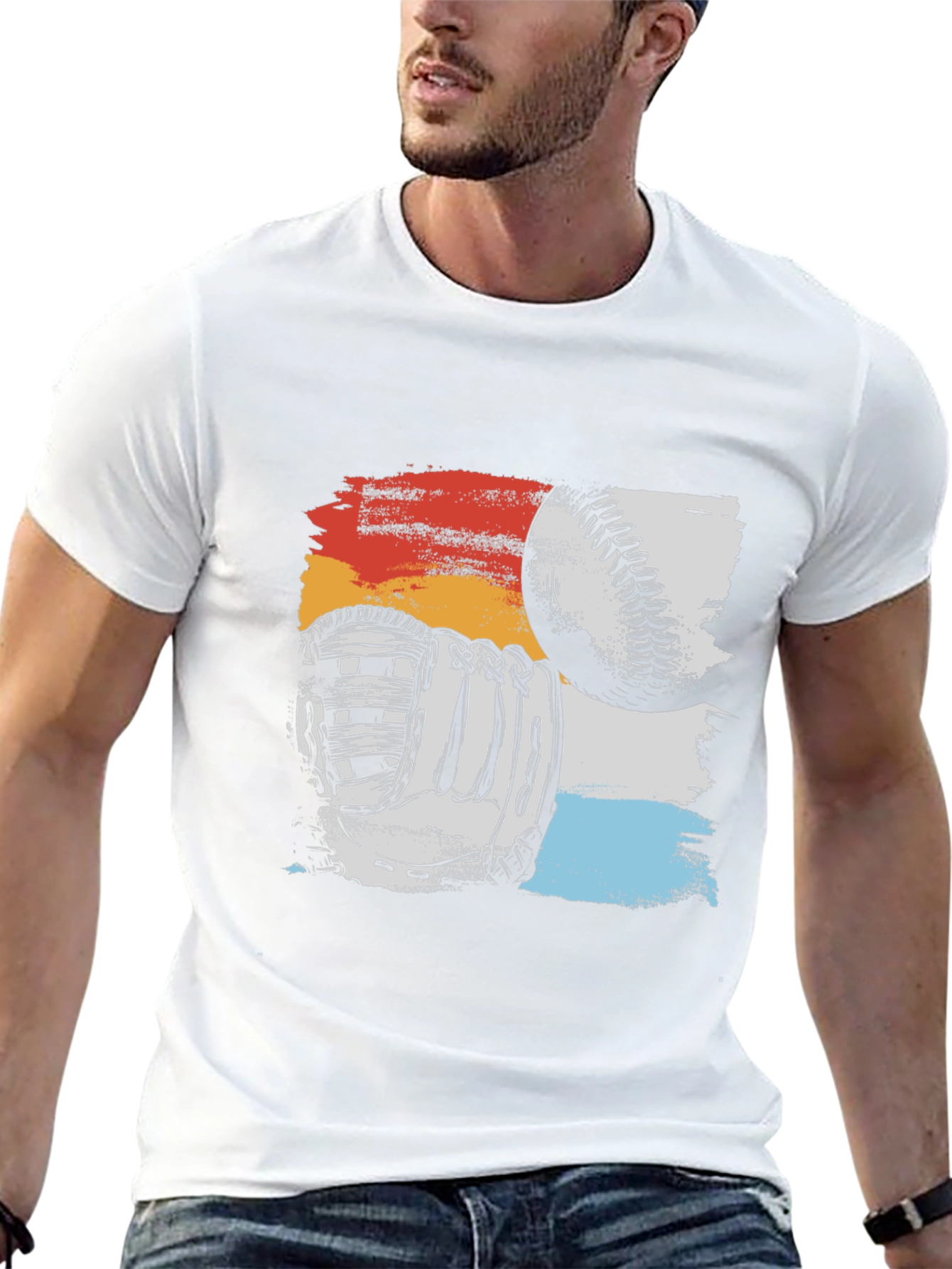 Baseball Glove & Ball Graphic T-Shirt